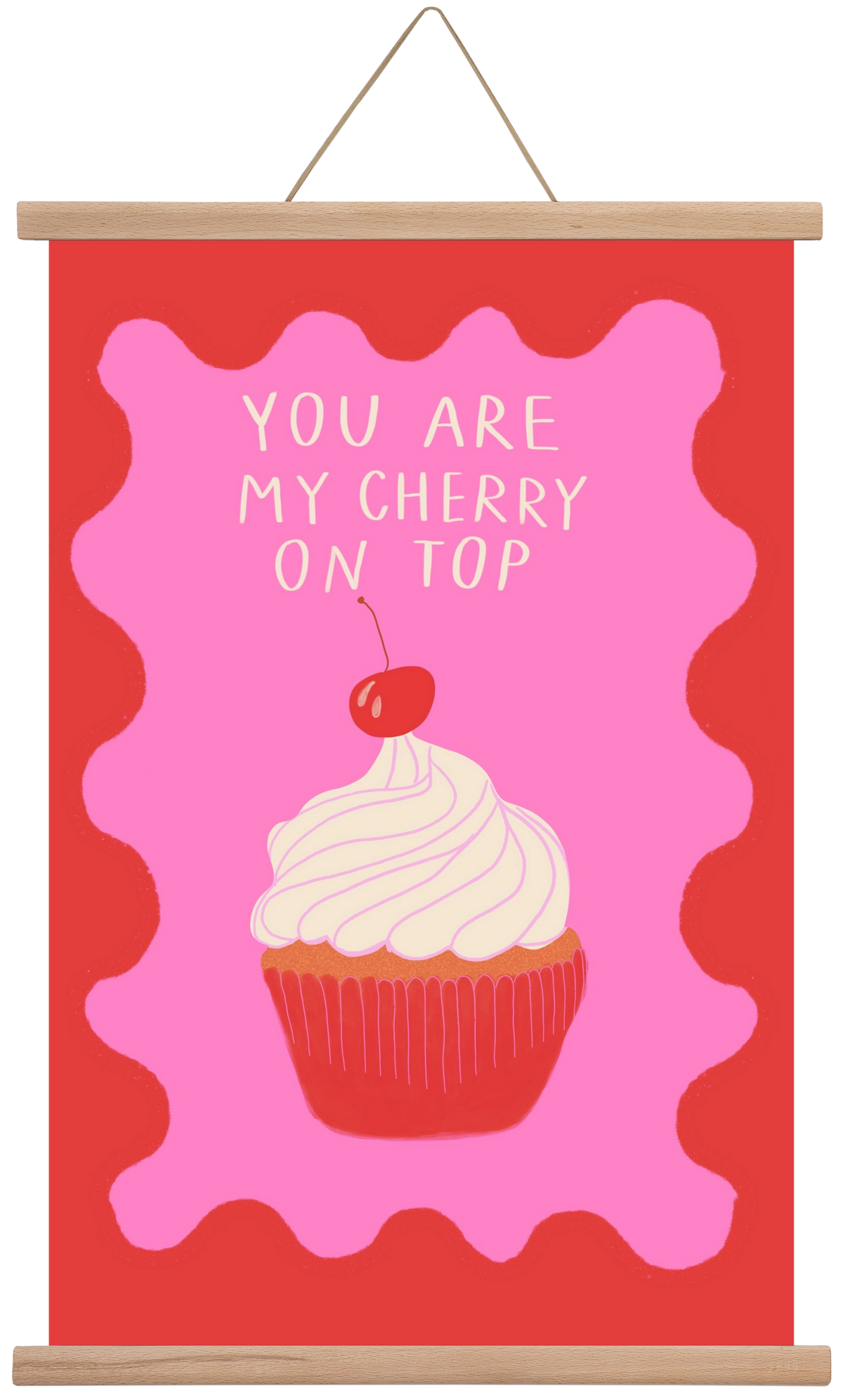 You are My Cherry on Top , 40x60 cm (40x60 cm), Tölgy akasztó