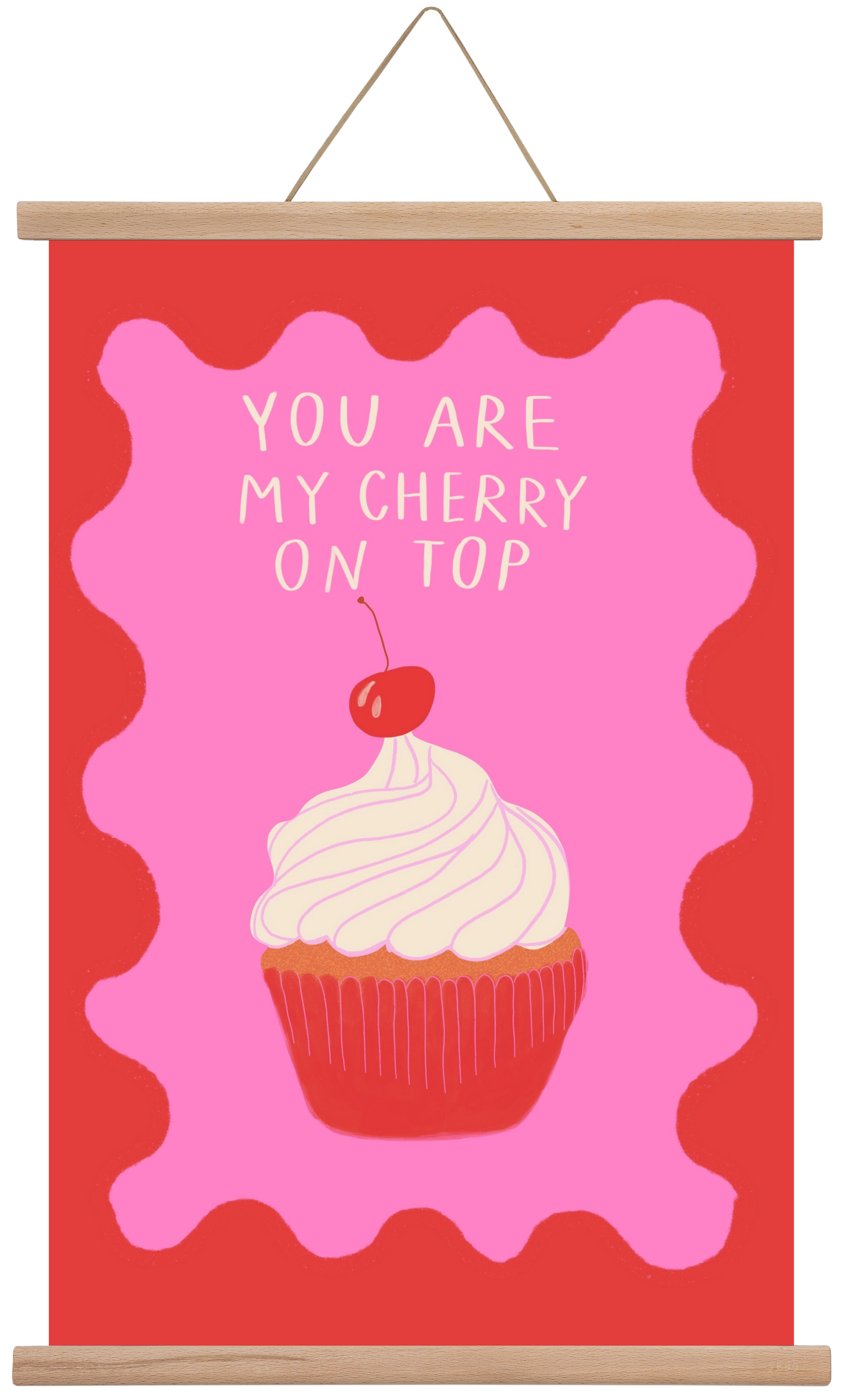 You are My Cherry on Top , 40x60 cm (40x60 cm), Tölgy akasztó
