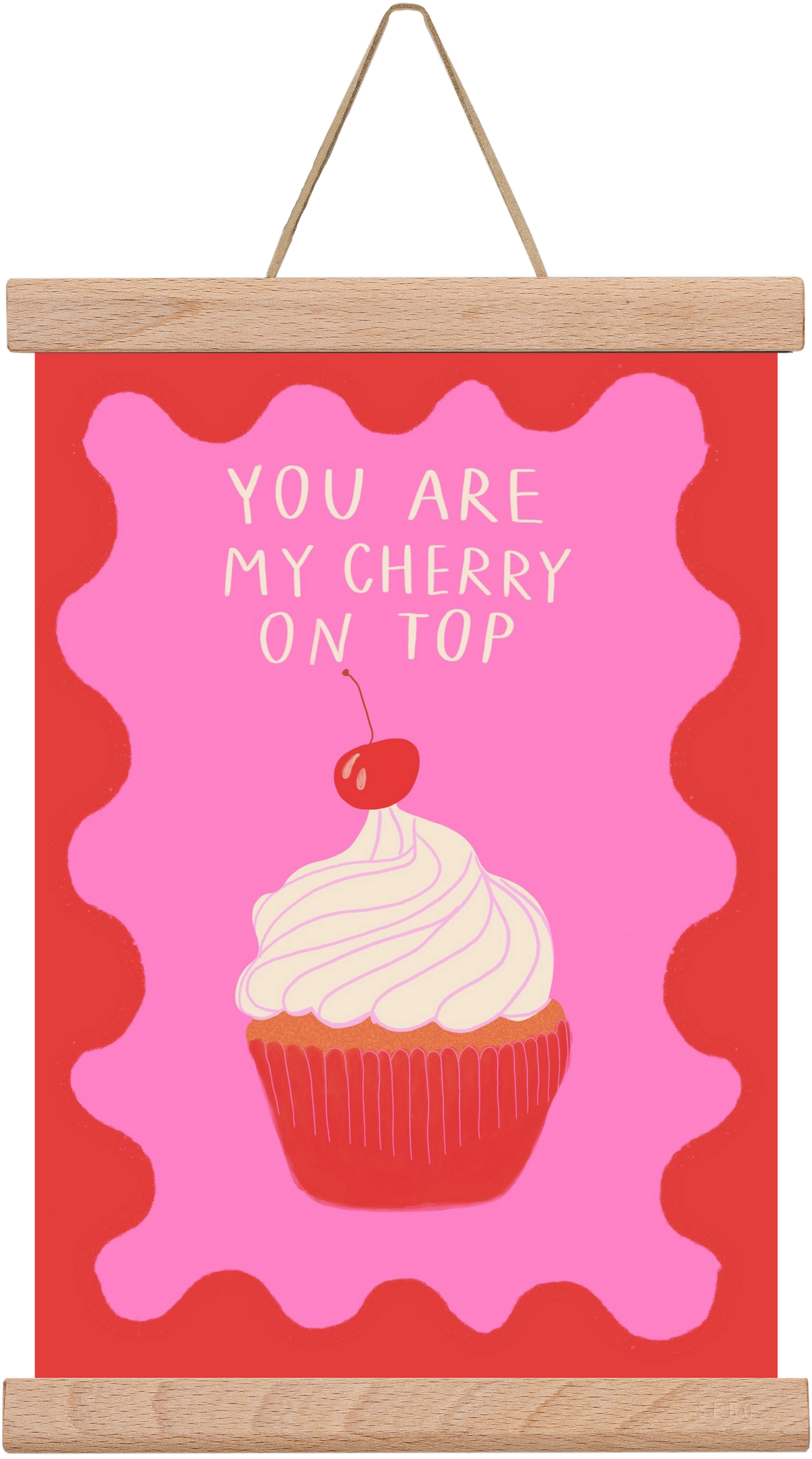 You are My Cherry on Top , 20x30 cm (20x30 cm), Tölgy akasztó