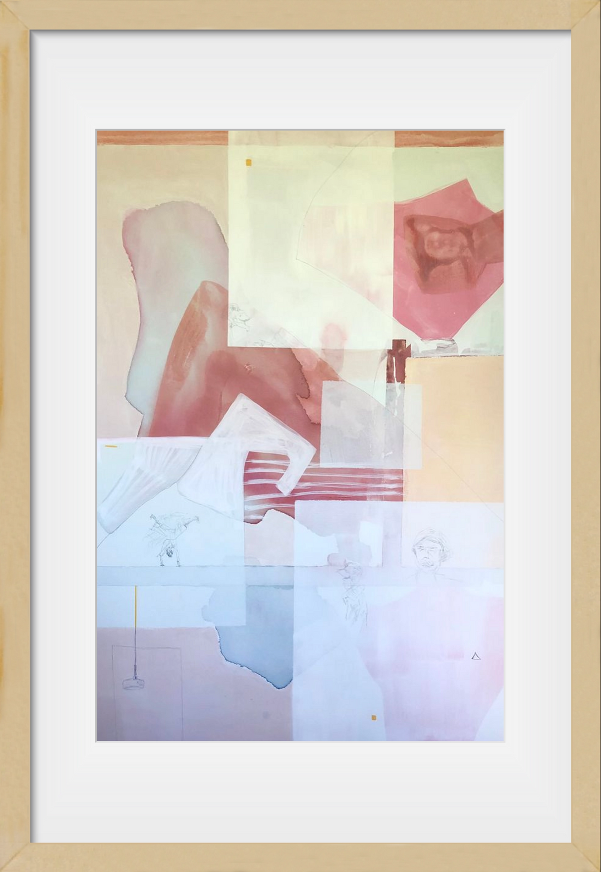 Patakokban folyunk, 40x60 cm (30x45 cm), Tölgy keret, paszpartuval