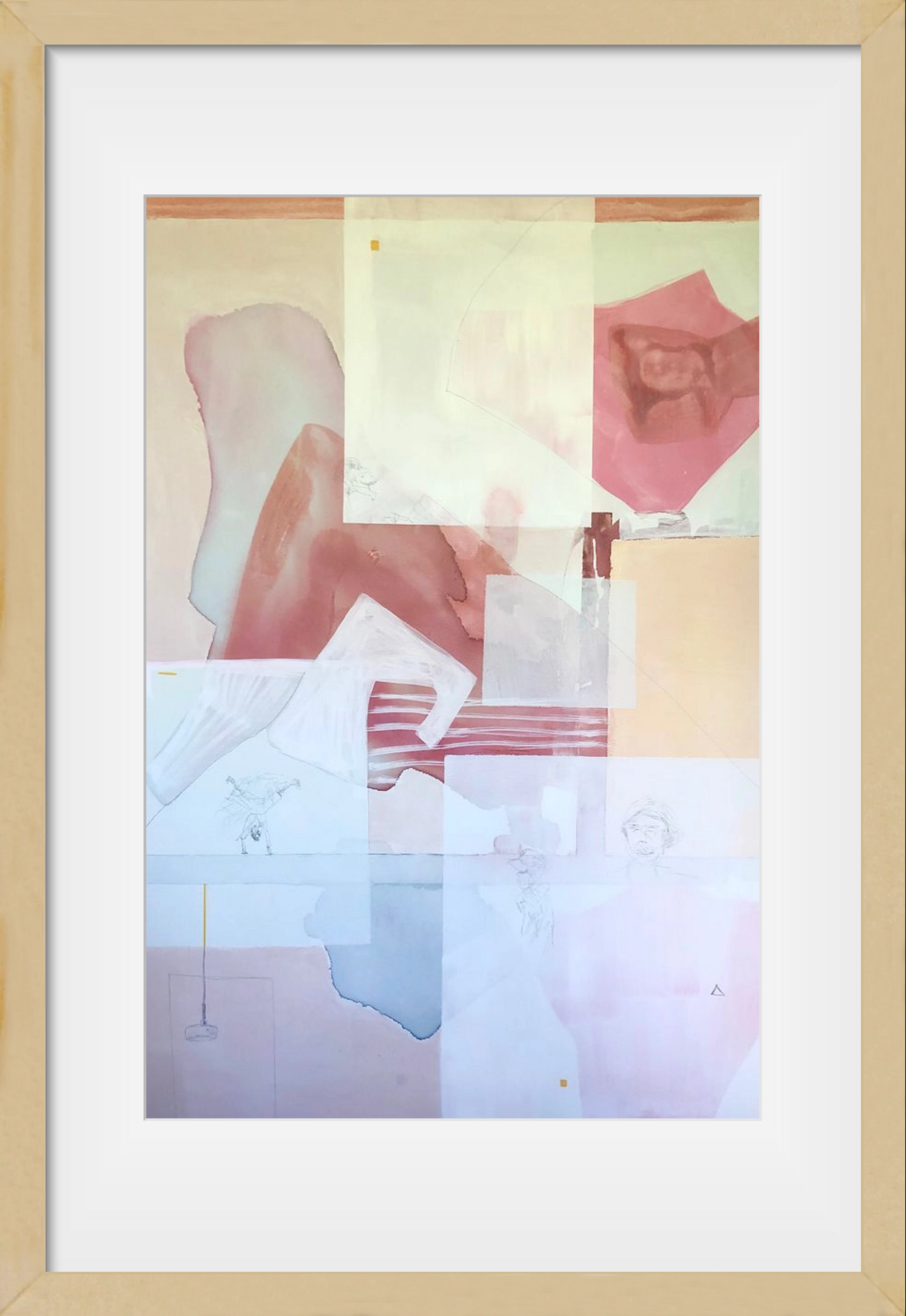 Patakokban folyunk, 40x60 cm (30x45 cm), Tölgy keret, paszpartuval