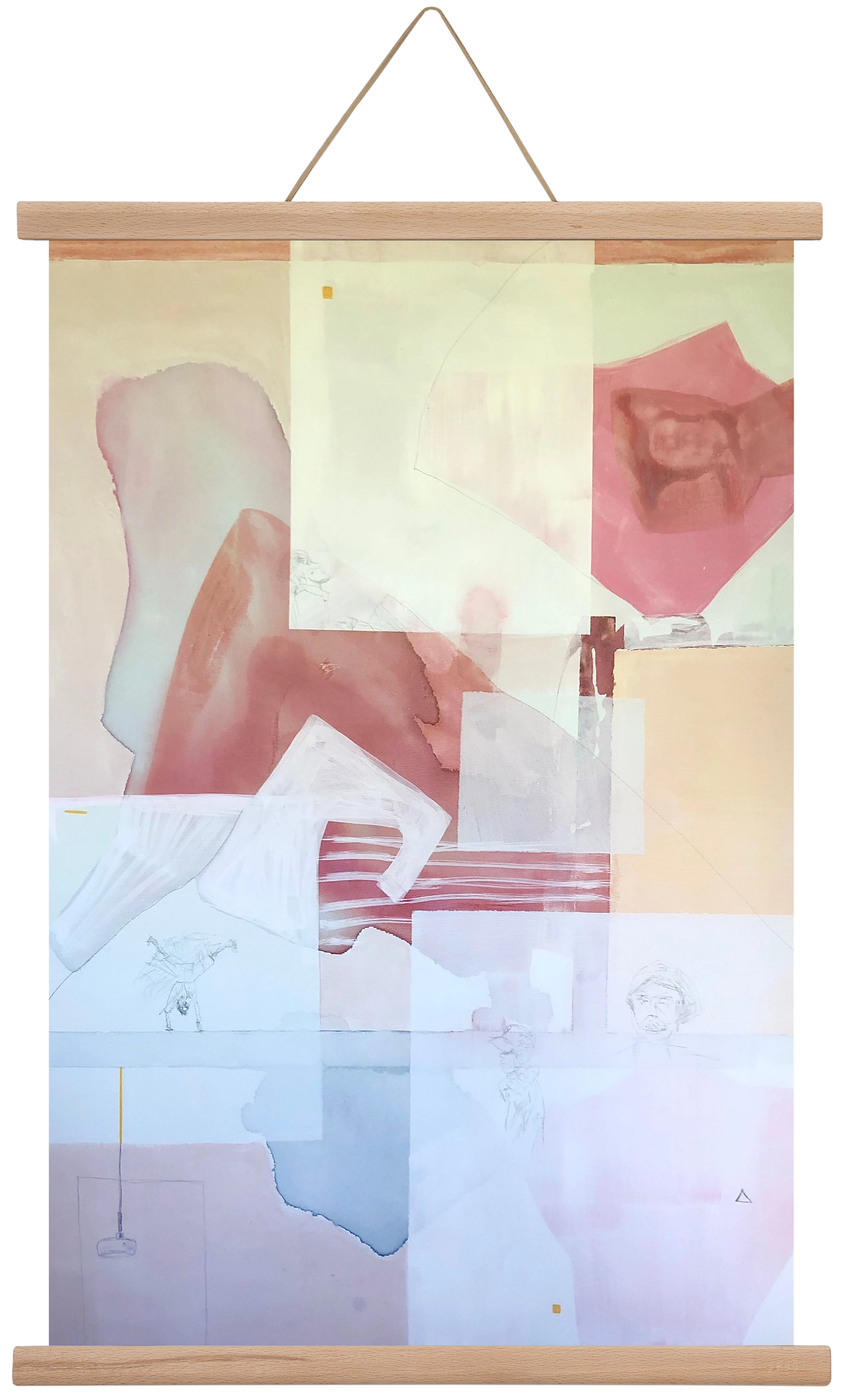 Patakokban folyunk, 40x60 cm (40x60 cm), Tölgy akasztó