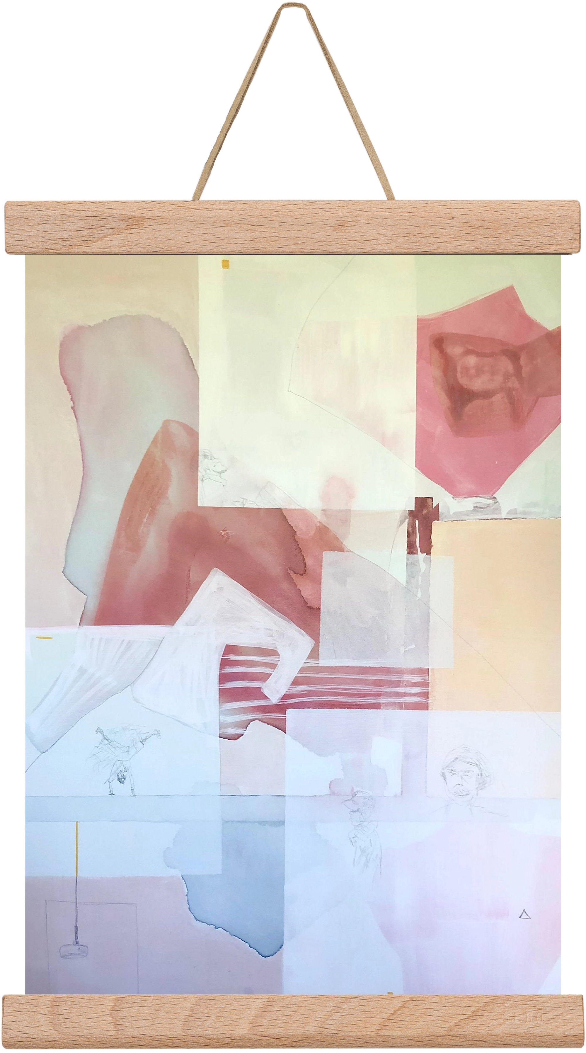 Patakokban folyunk, 20x30 cm (20x30 cm), Tölgy akasztó