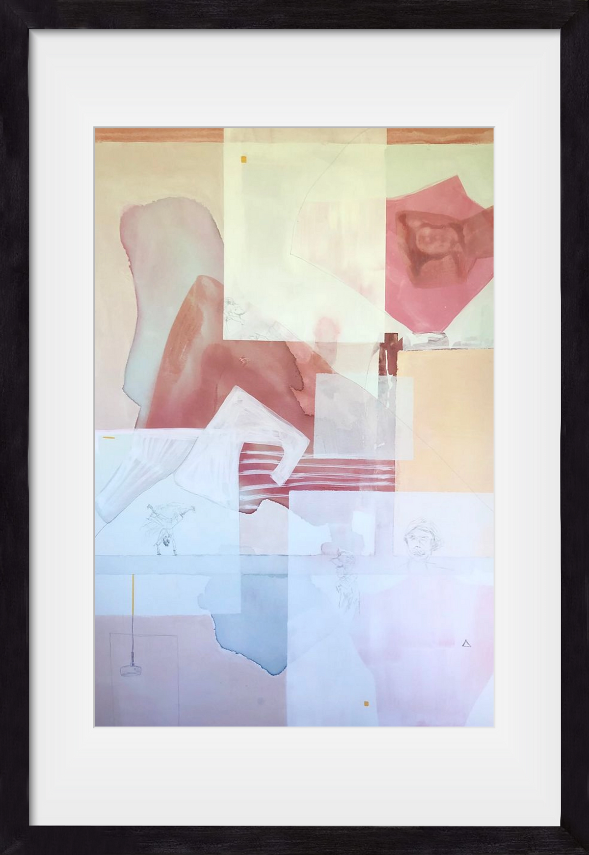 Patakokban folyunk, 40x60 cm (30x45 cm), Fekete keret, paszpartuval