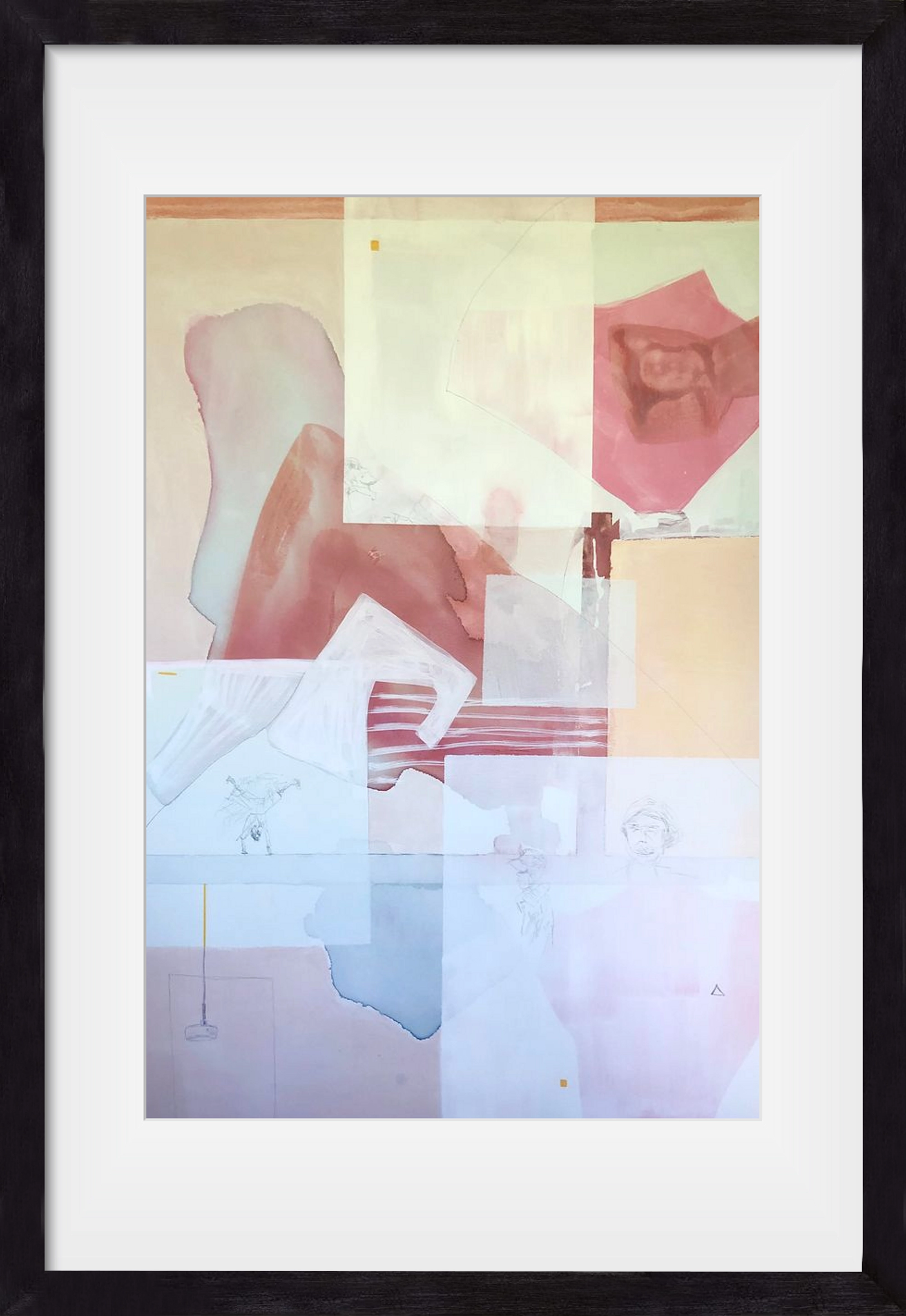 Patakokban folyunk, 40x60 cm (30x45 cm), Fekete keret, paszpartuval