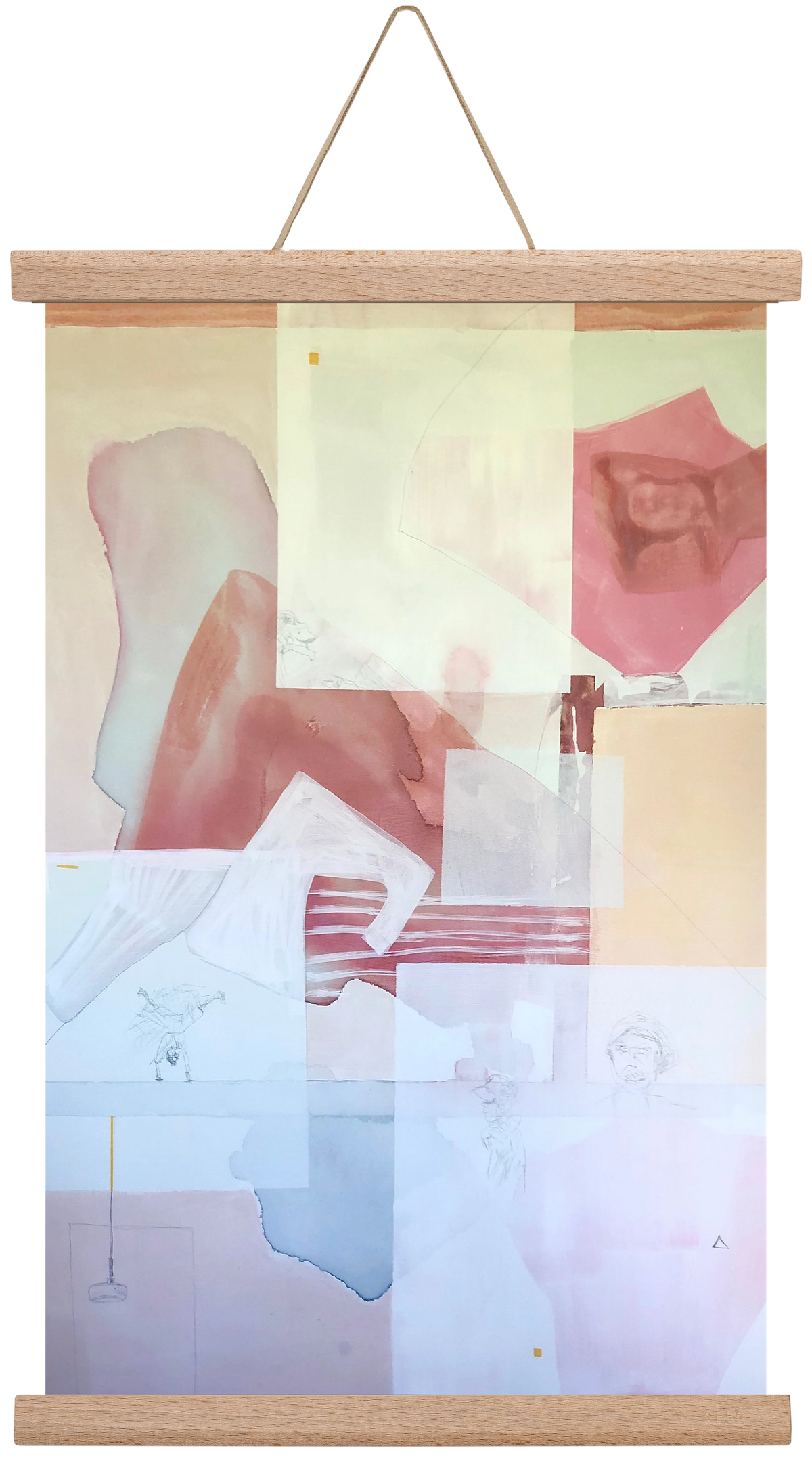 Patakokban folyunk, 30x45 cm (30x45 cm), Tölgy akasztó