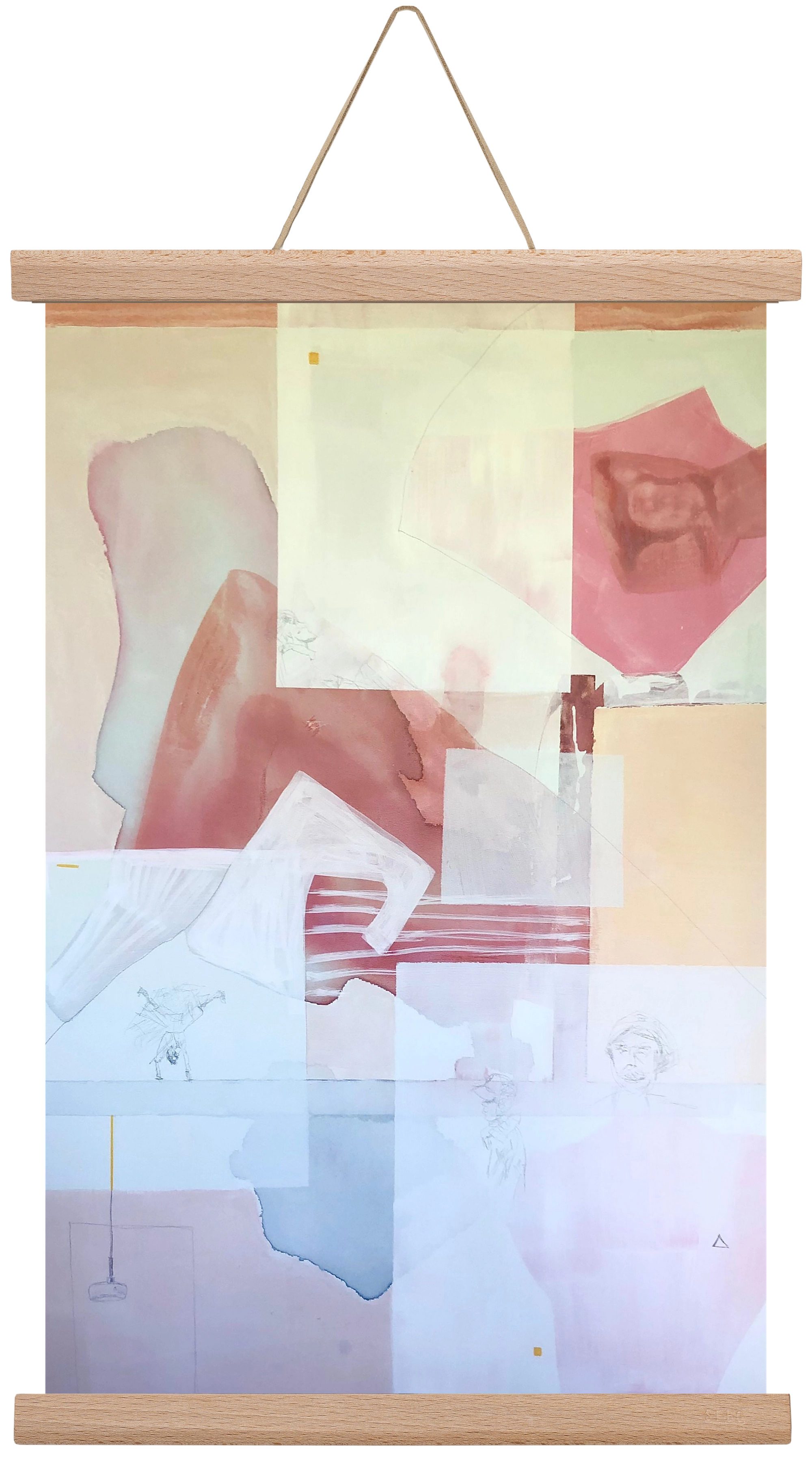 Patakokban folyunk, 30x45 cm (30x45 cm), Tölgy akasztó