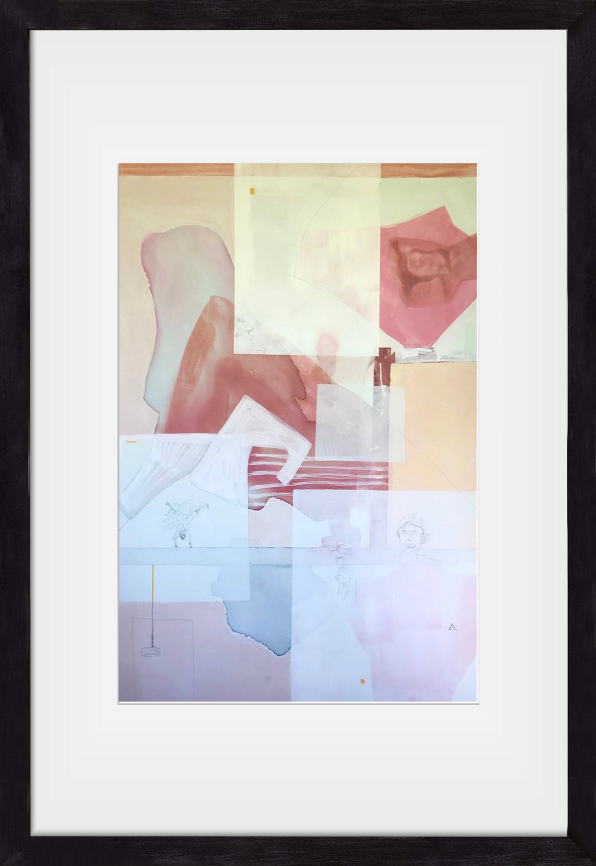 Patakokban folyunk, 30x45 cm (20x30 cm), Fekete keret, paszpartuval