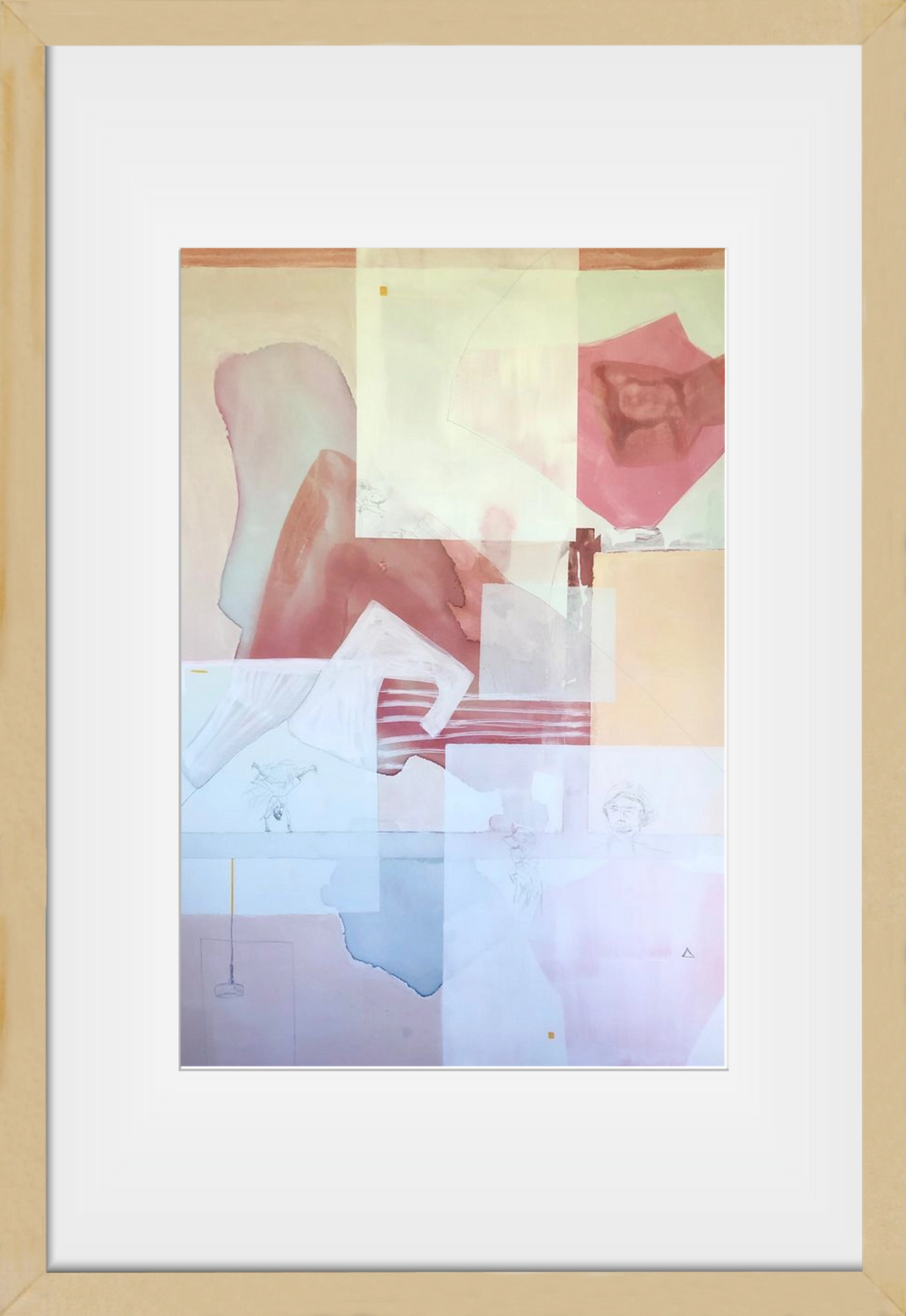 Patakokban folyunk, 30x45 cm (20x30 cm), Tölgy keret, paszpartuval