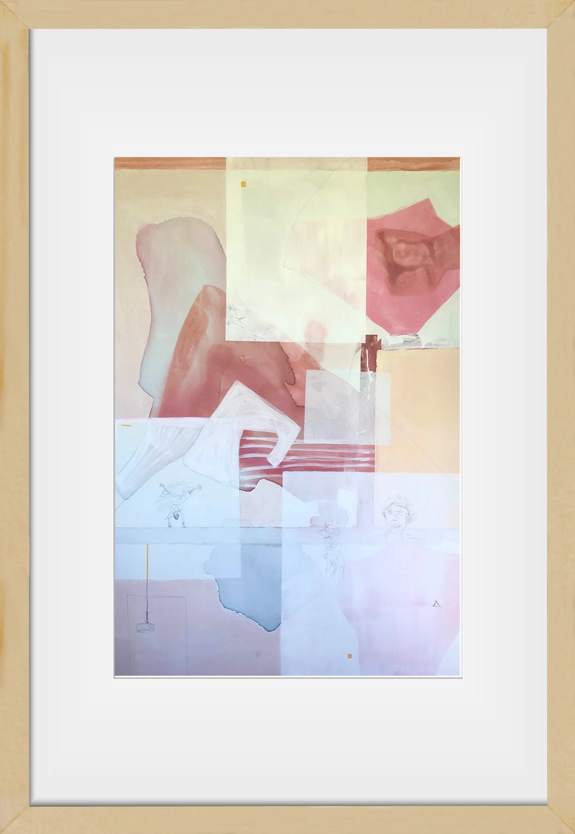 Patakokban folyunk, 30x45 cm (20x30 cm), Tölgy keret, paszpartuval