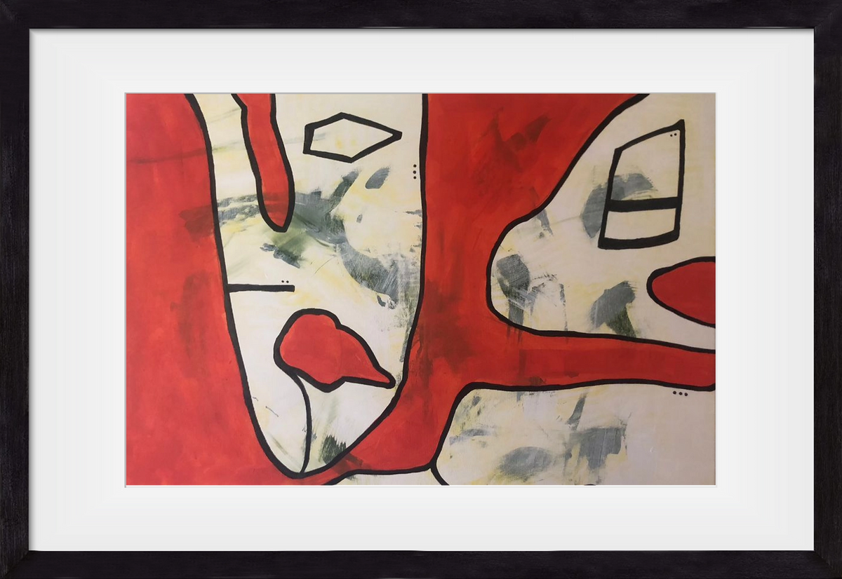 Subrosa, 60x40 cm (45x30 cm), Fekete keret, paszpartuval