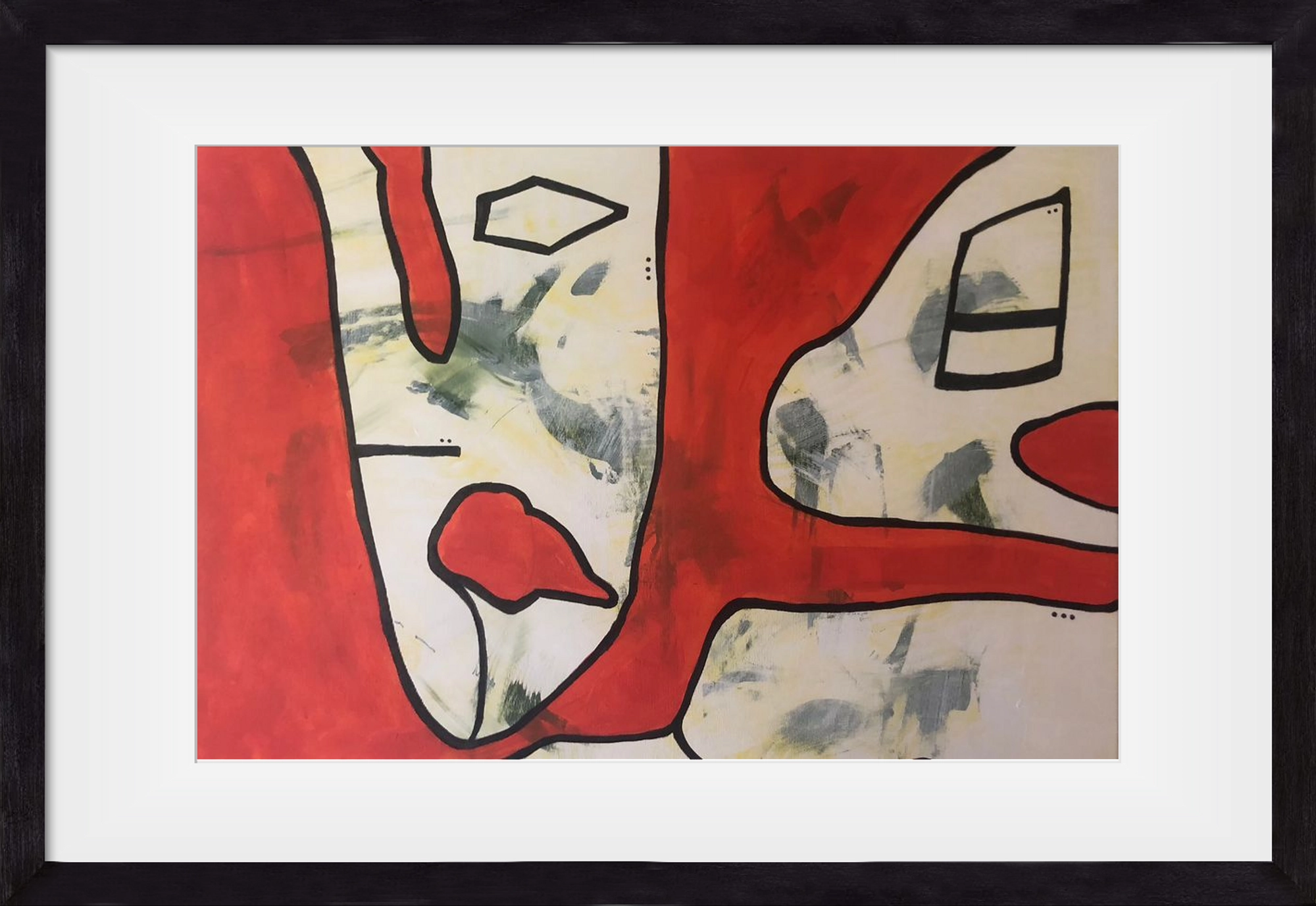 Subrosa, 60x40 cm (45x30 cm), Fekete keret, paszpartuval