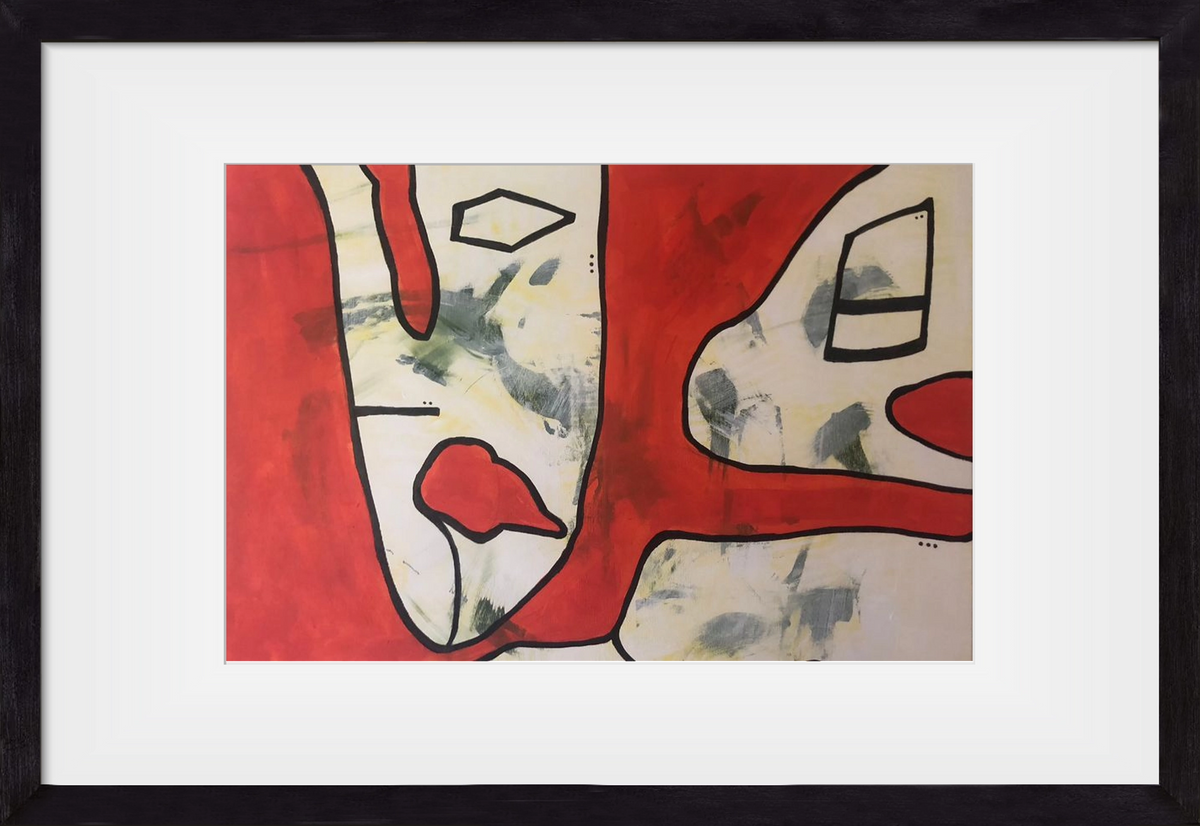 Subrosa, 45x30 cm (30x20 cm), Fekete keret, paszpartuval