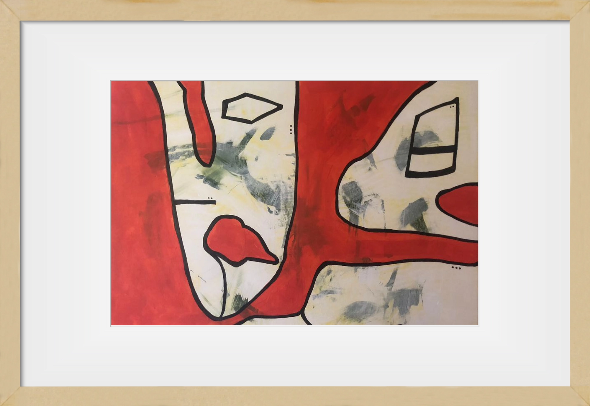 Subrosa, 45x30 cm (30x20 cm), Tölgy keret, paszpartuval