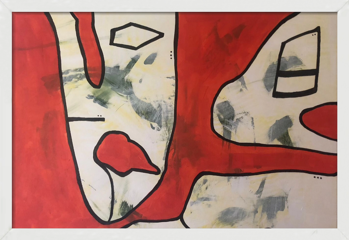 Subrosa, 60x40 cm (60x40 cm), Fehér keret