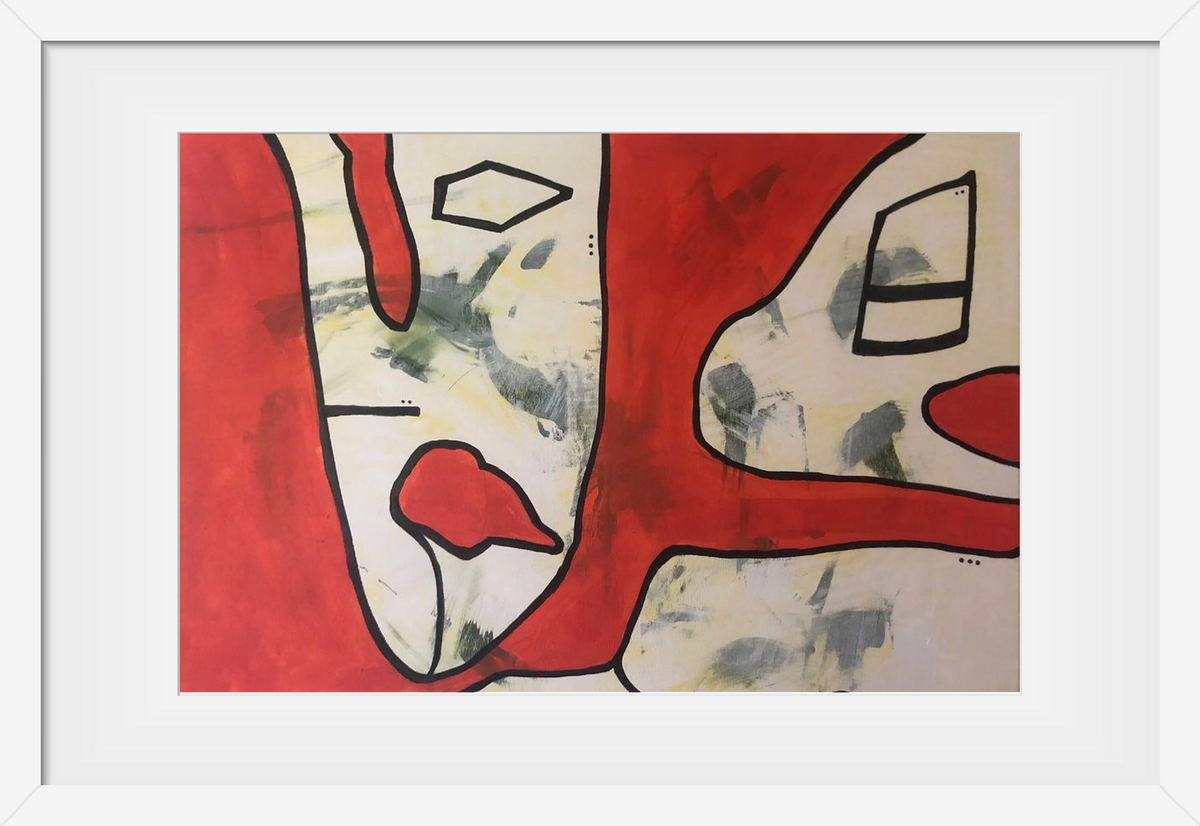 Subrosa, 60x40 cm (45x30 cm), Fehér keret, paszpartuval