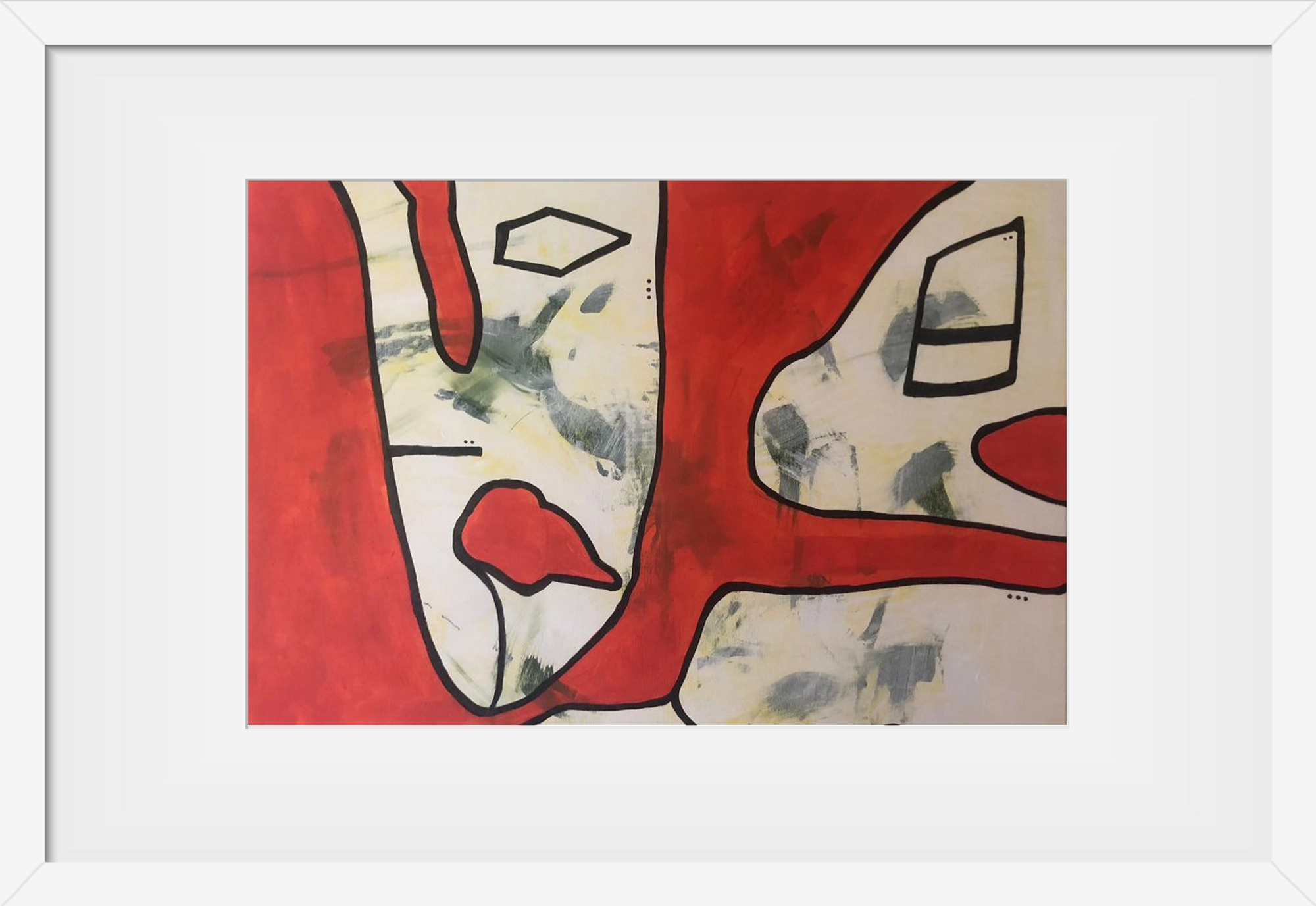 Subrosa, 45x30 cm (30x20 cm), Fehér keret, paszpartuval