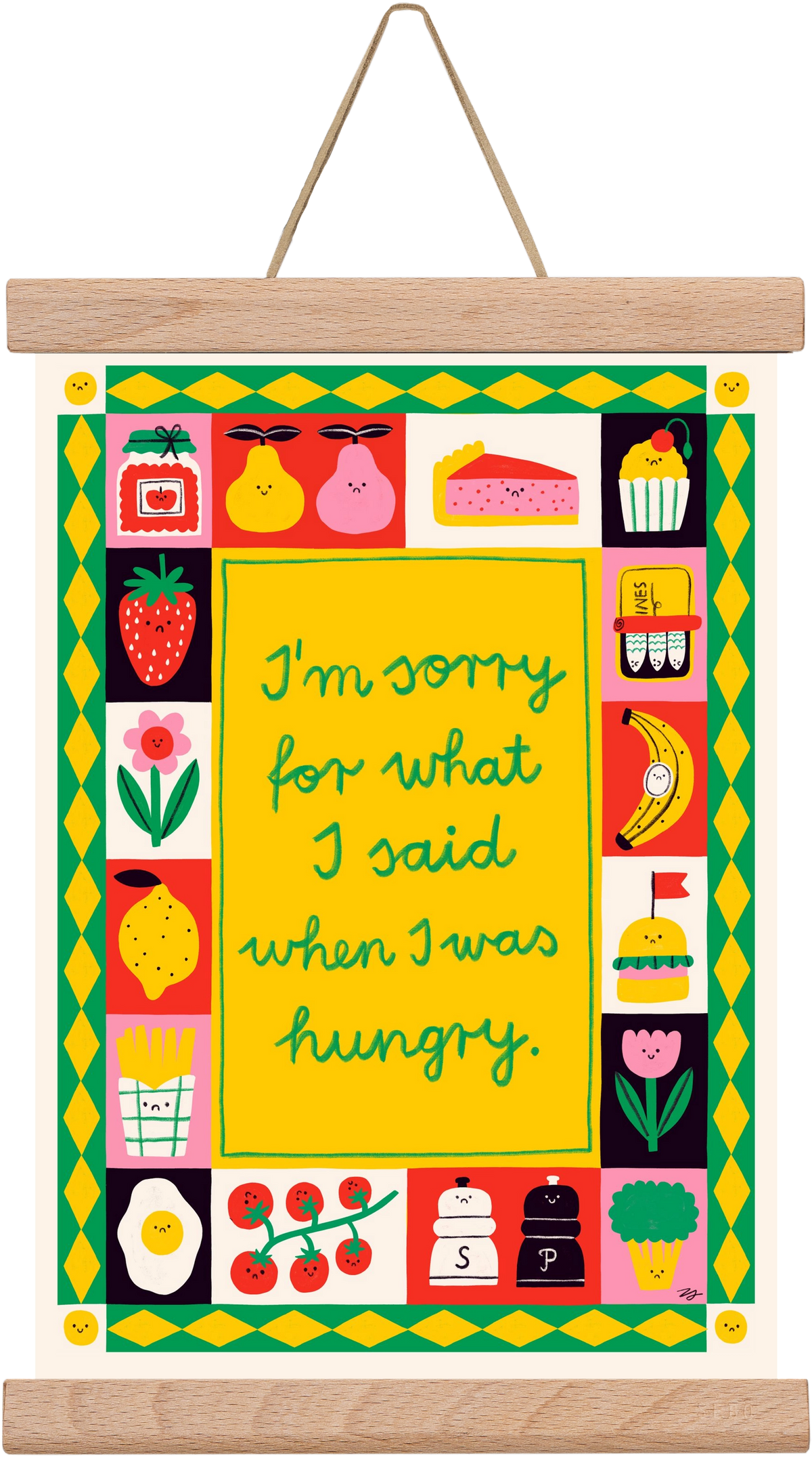 Sorry, 20x30 cm (20x30 cm), Tölgy akasztó