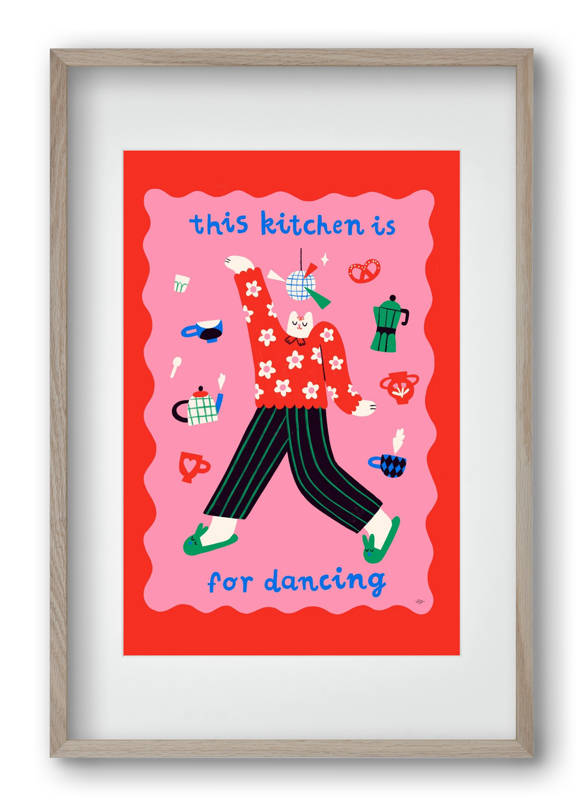 This Kitchen is for Dancing, 40x60 cm (30x45 cm), Tölgy keret, paszpartuval