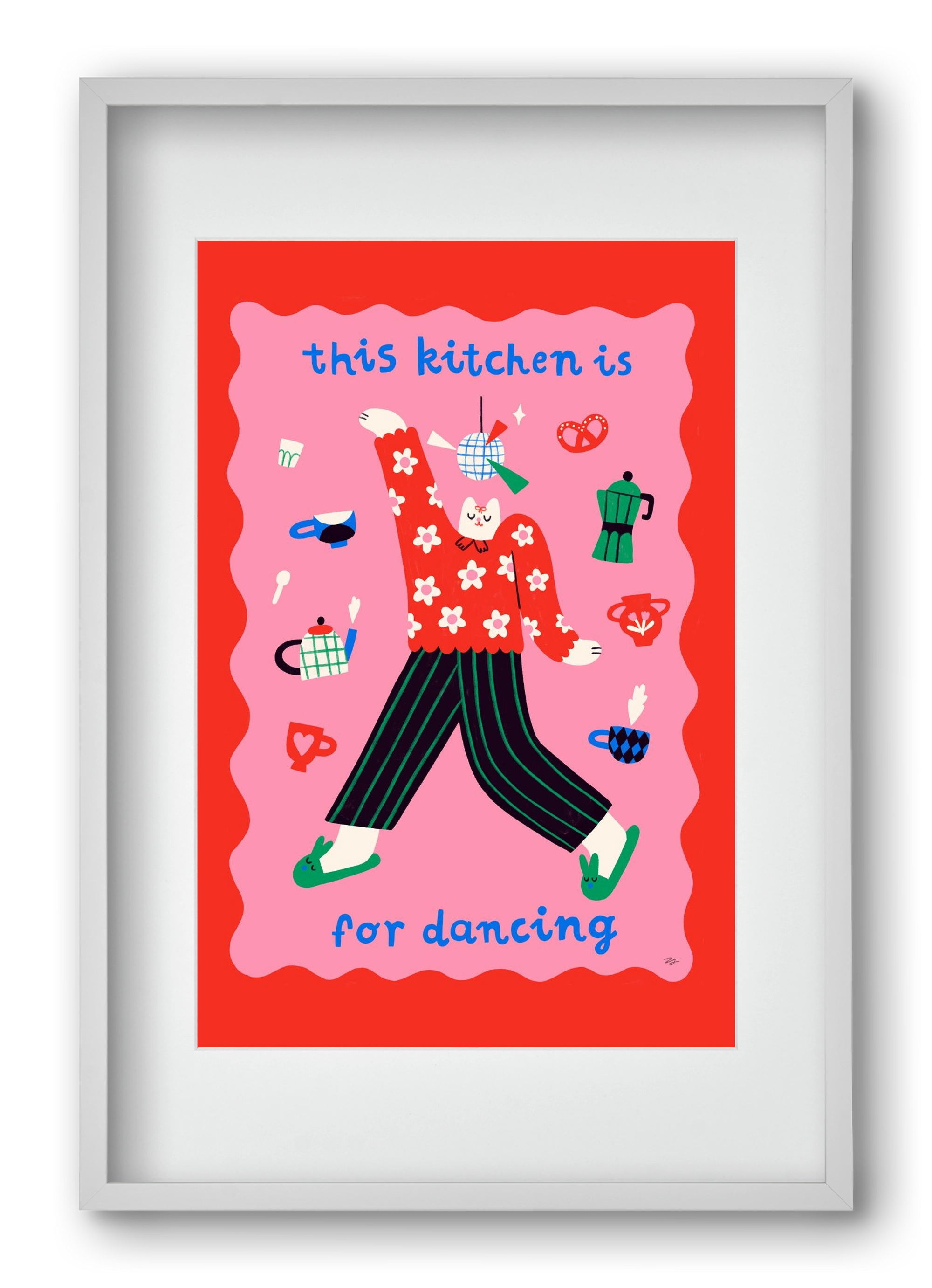 This Kitchen is for Dancing, 40x60 cm (30x45 cm), Fehér keret, paszpartuval