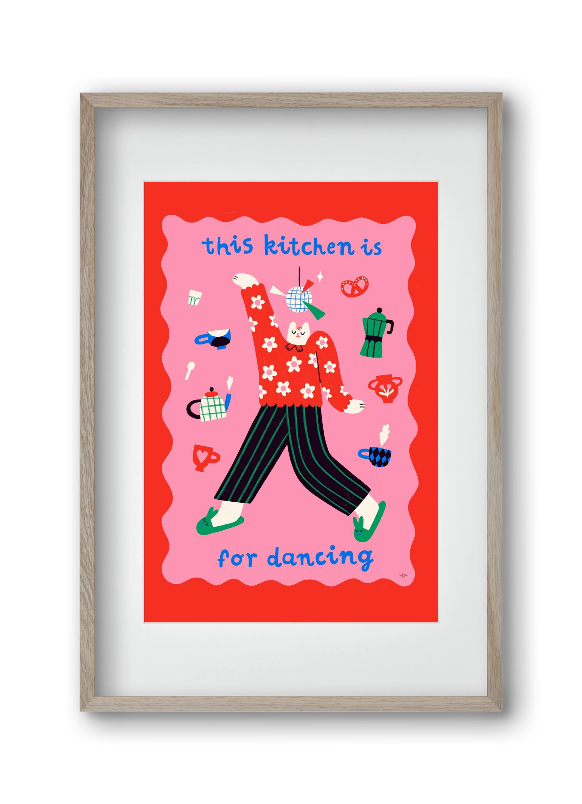 This Kitchen is for Dancing, 30x45 cm (20x30 cm), Tölgy keret, paszpartuval