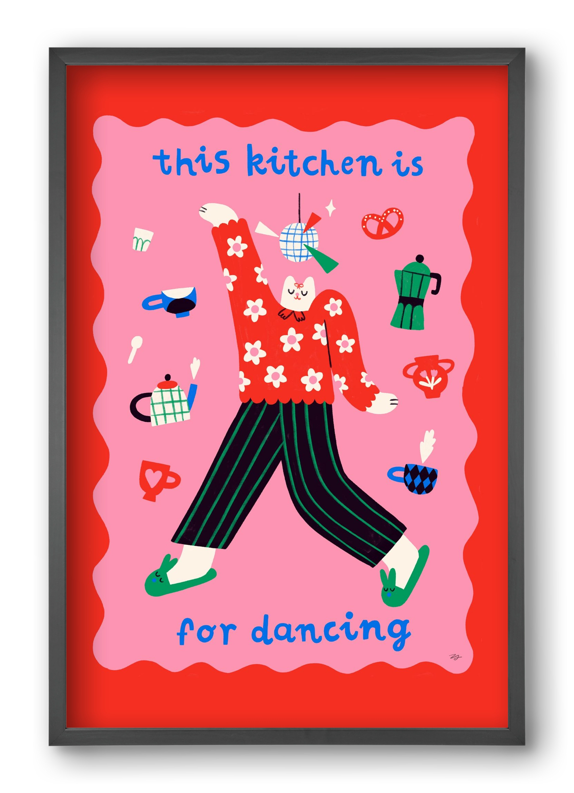 This Kitchen is for Dancing, 40x60 cm (40x60 cm), Fekete keret