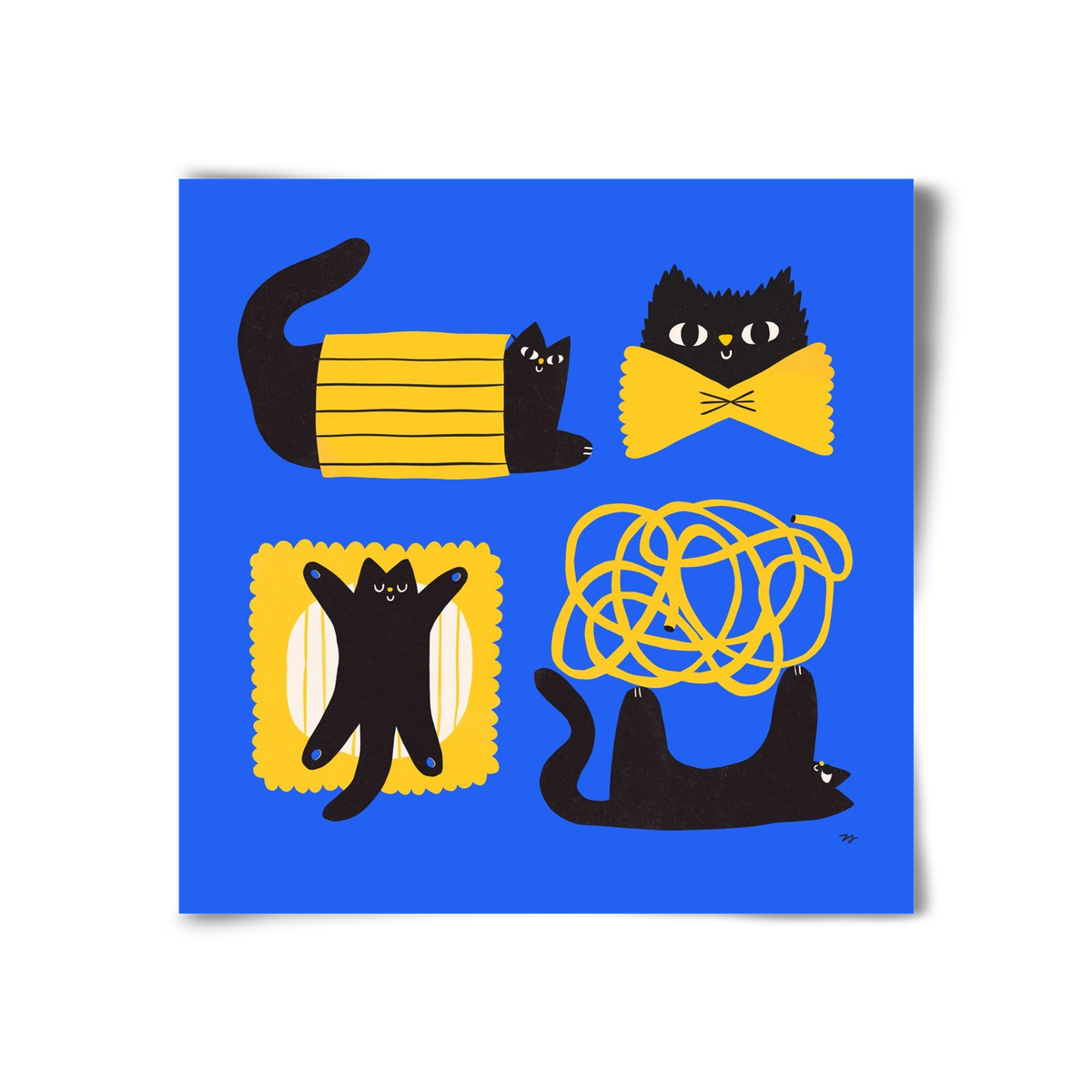 Pasta Cats, 30x30 cm, Keret nélkül