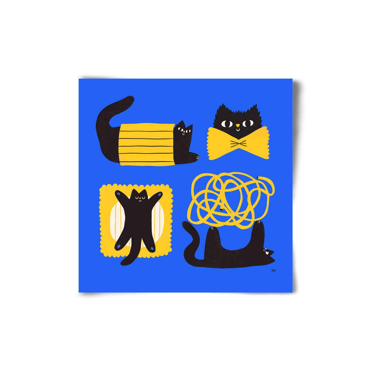 Pasta Cats, 20x20 cm, Keret nélkül