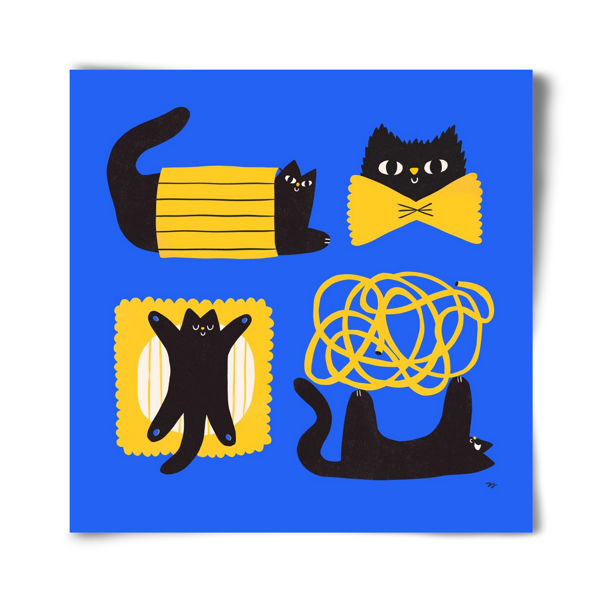 Pasta Cats, 40x40 cm, Keret nélkül