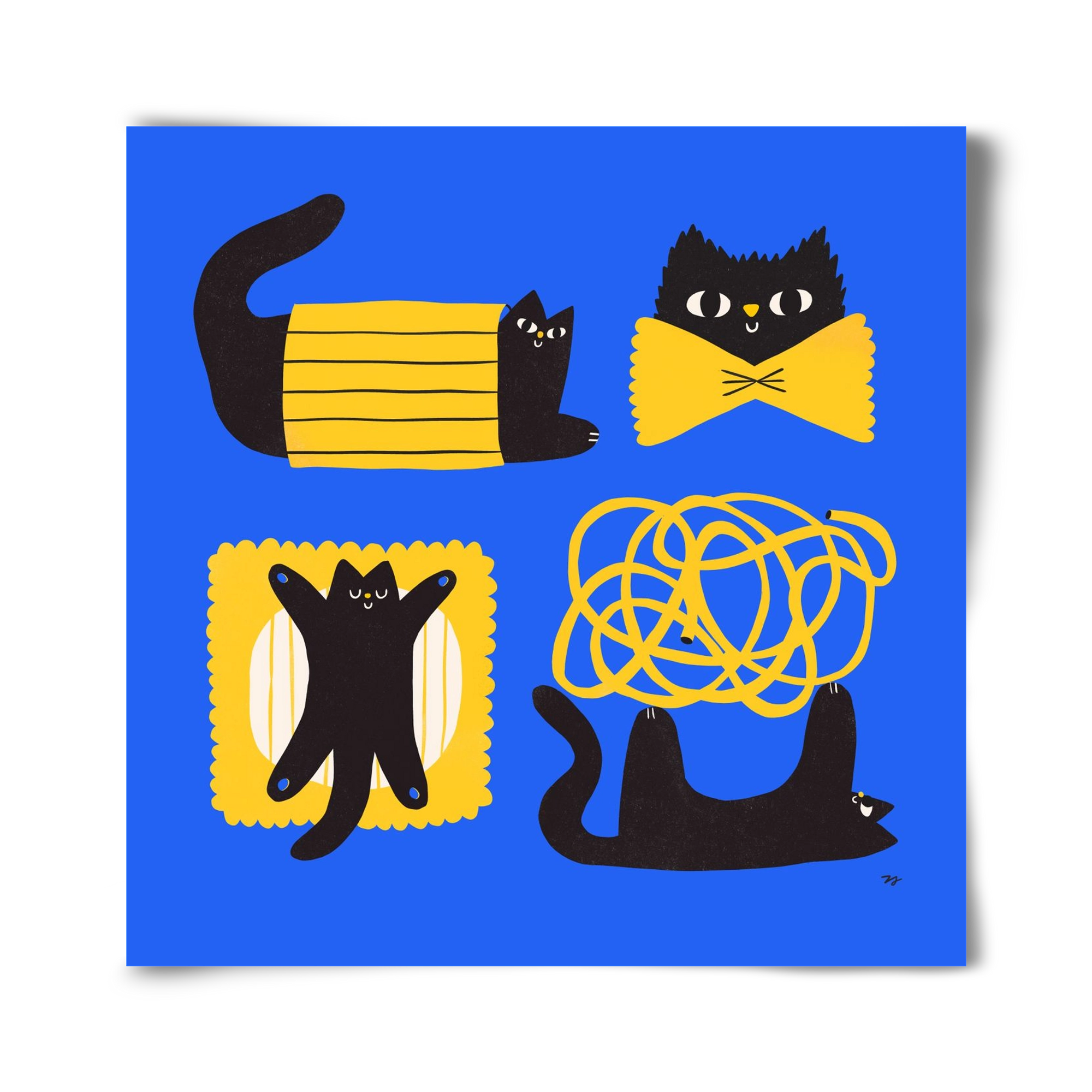 Pasta Cats, 40x40 cm, Keret nélkül