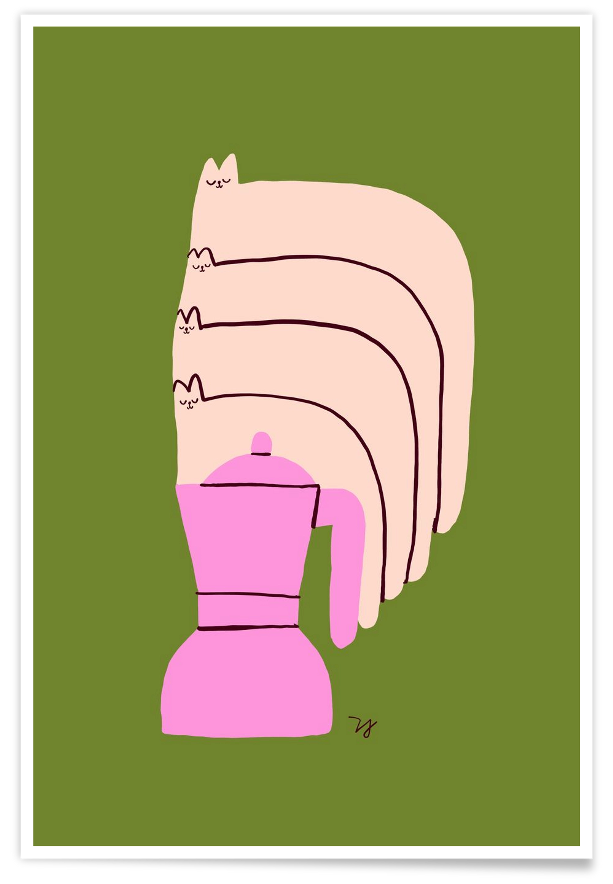 Cat Espresso Steam, 20x30 cm, Keret nélkül