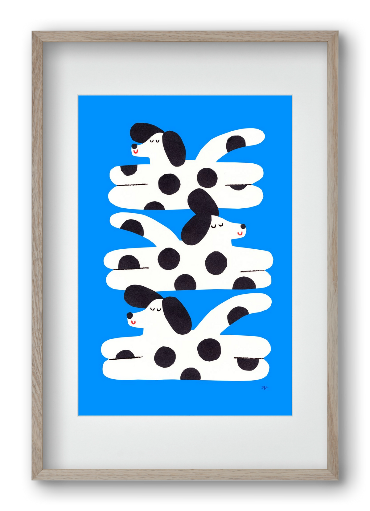 Spotted Dog, 40x60 cm (30x45 cm), Tölgy keret, paszpartuval