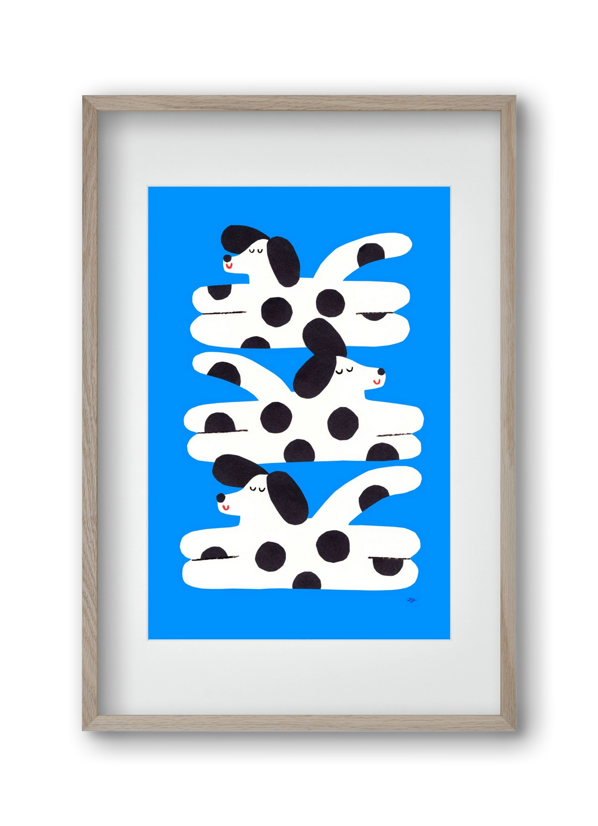 Spotted Dog, 30x45 cm (20x30 cm), Tölgy keret, paszpartuval