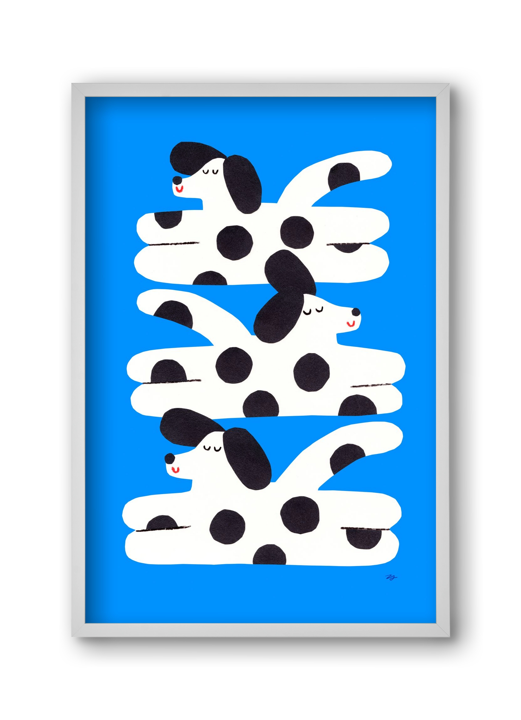 Spotted Dog, 30x45 cm (30x45 cm), Fehér keret