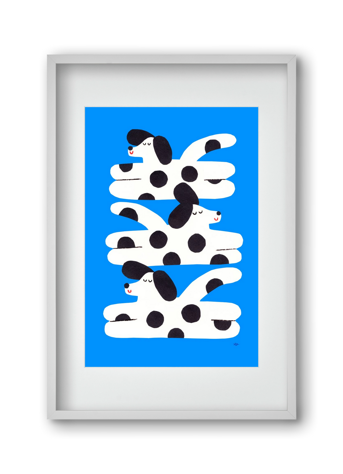 Spotted Dog, 30x45 cm (20x30 cm), Fehér keret, paszpartuval