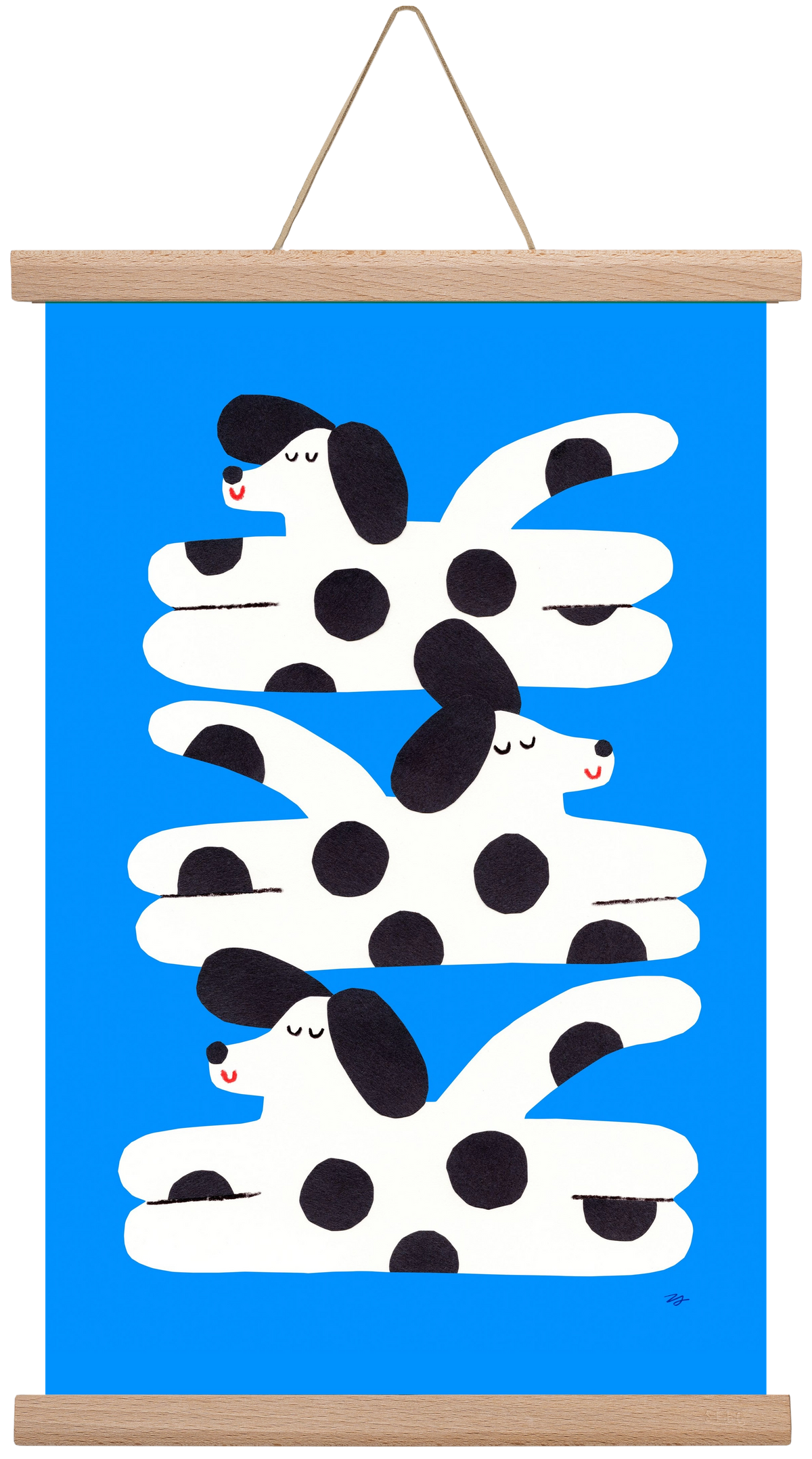 Spotted Dog, 30x45 cm (30x45 cm), Tölgy akasztó