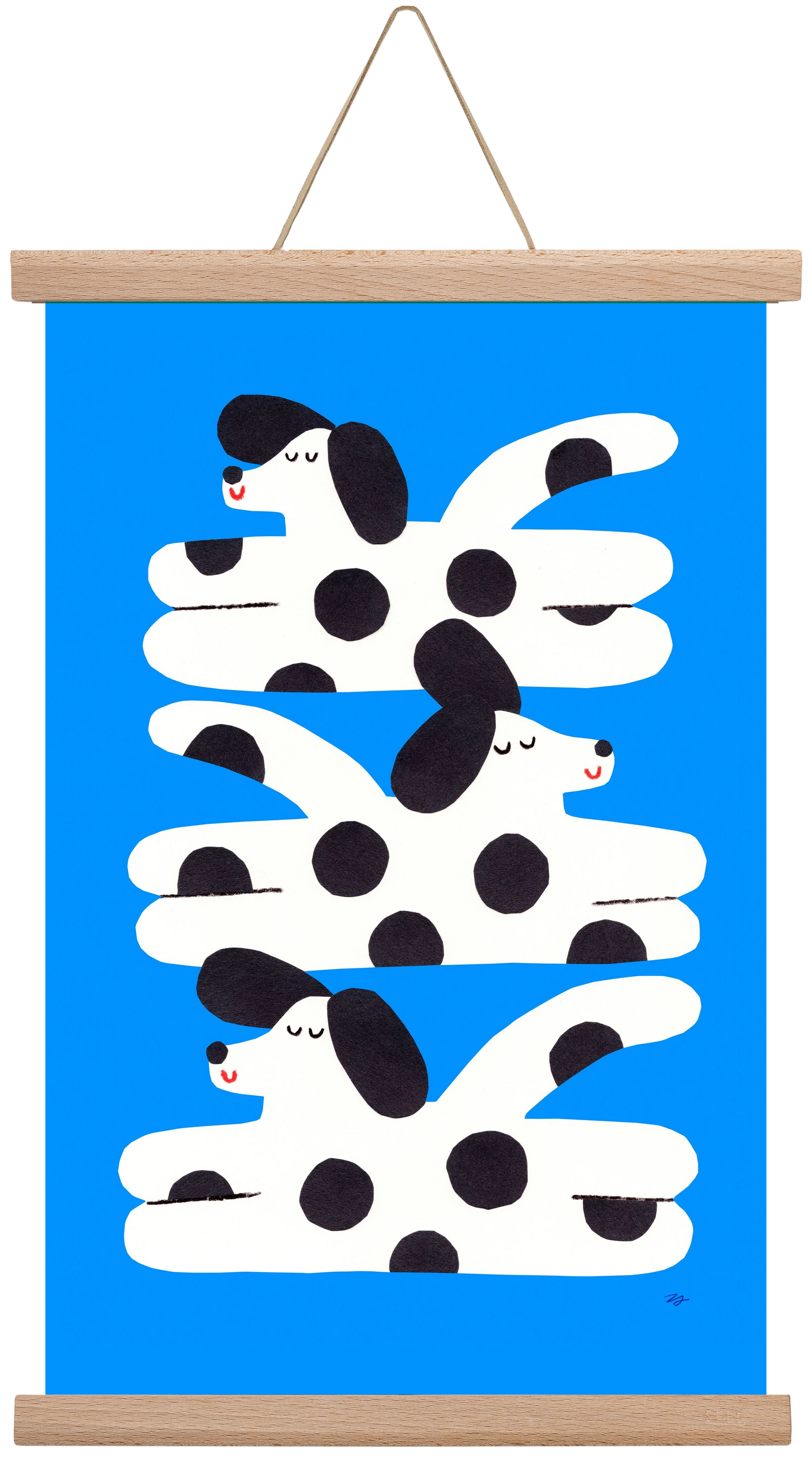 Spotted Dog, 30x45 cm (30x45 cm), Tölgy akasztó