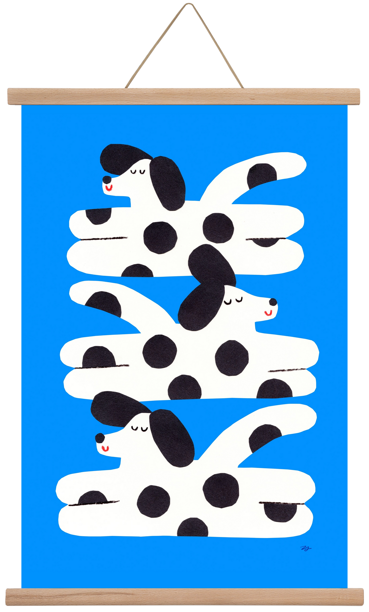Spotted Dog, 40x60 cm (40x60 cm), Tölgy akasztó