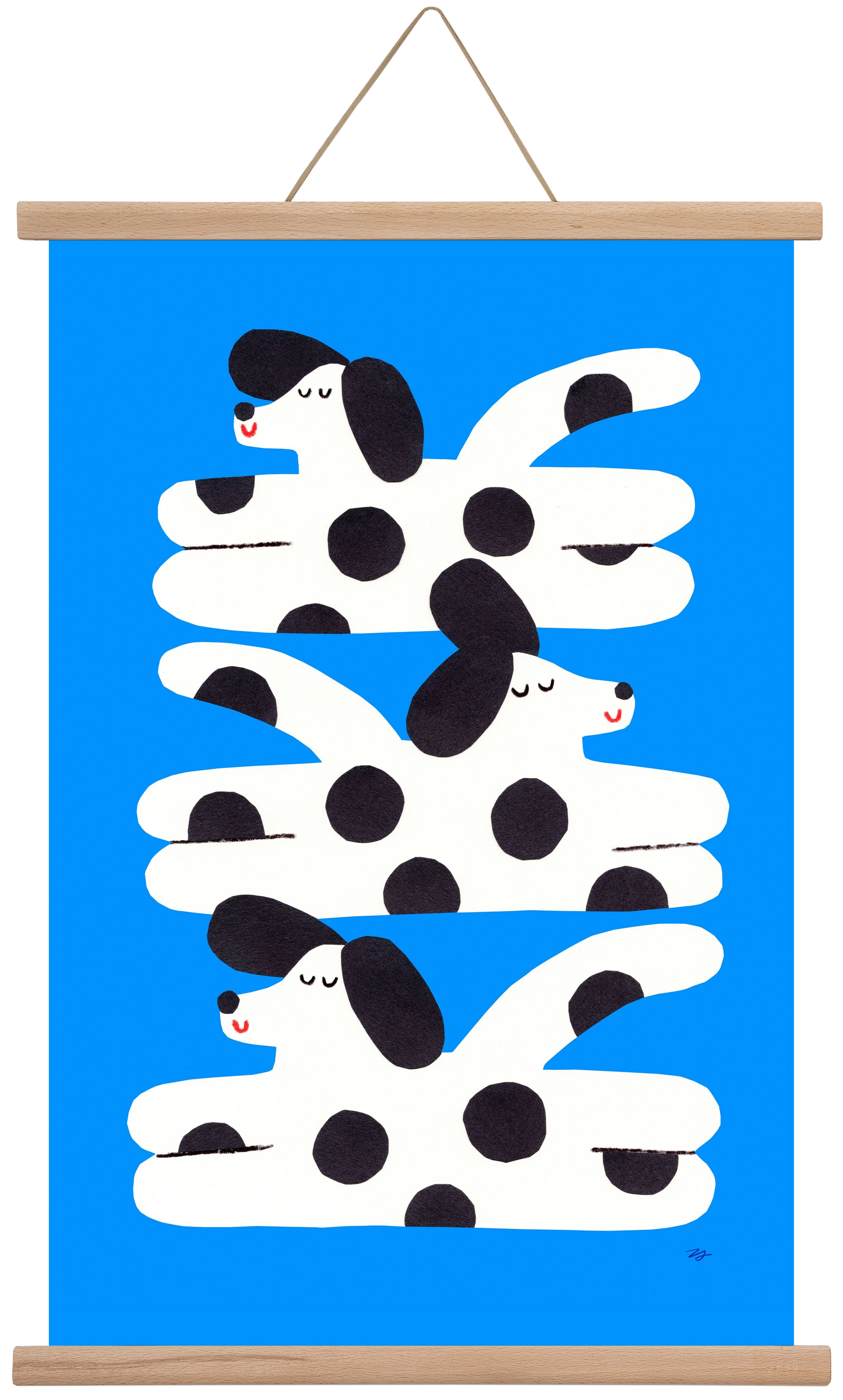 Spotted Dog, 40x60 cm (40x60 cm), Tölgy akasztó