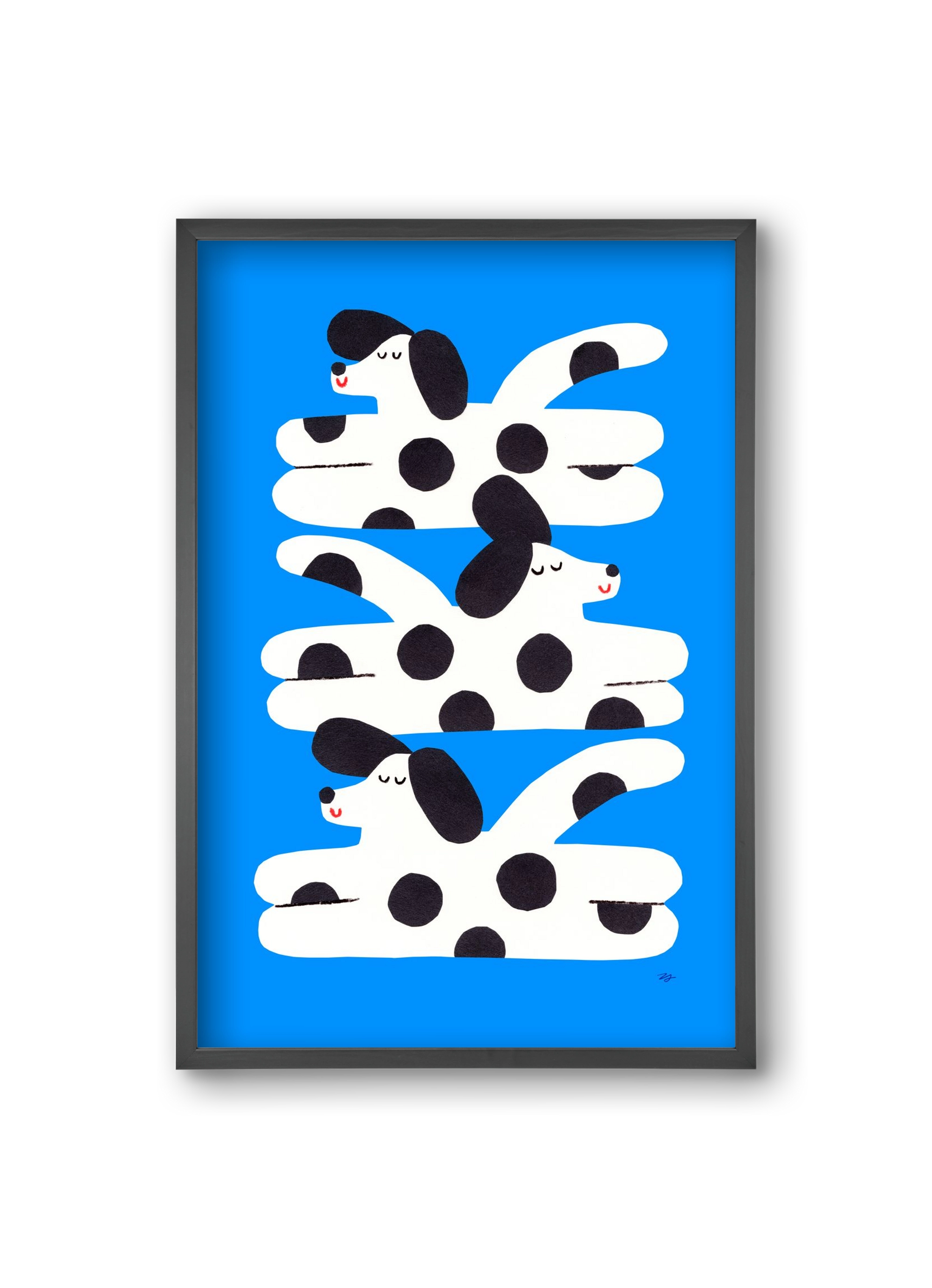 Spotted Dog, 20x30 cm (20x30 cm), Fekete keret