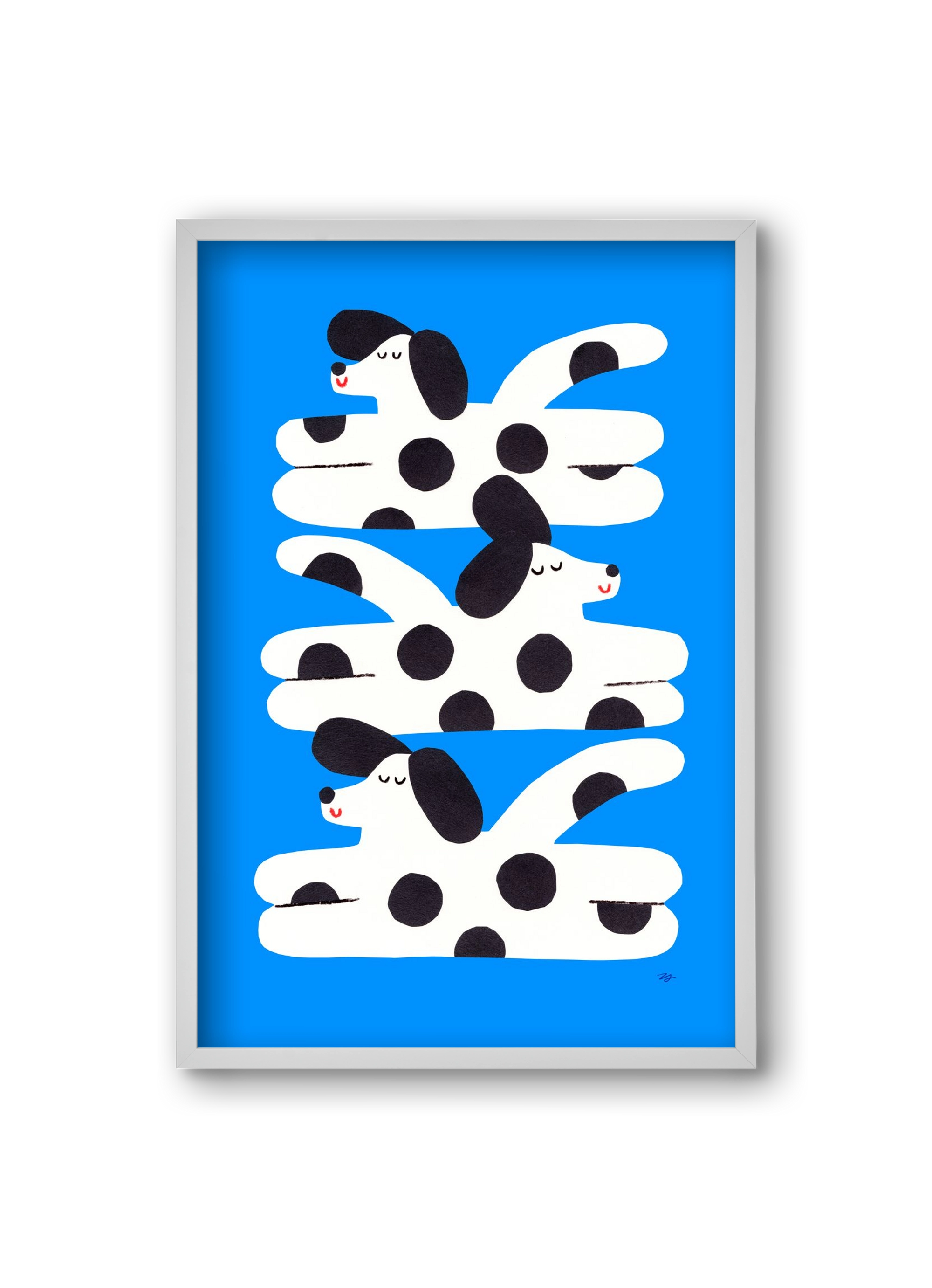 Spotted Dog, 20x30 cm (20x30 cm), Fehér keret