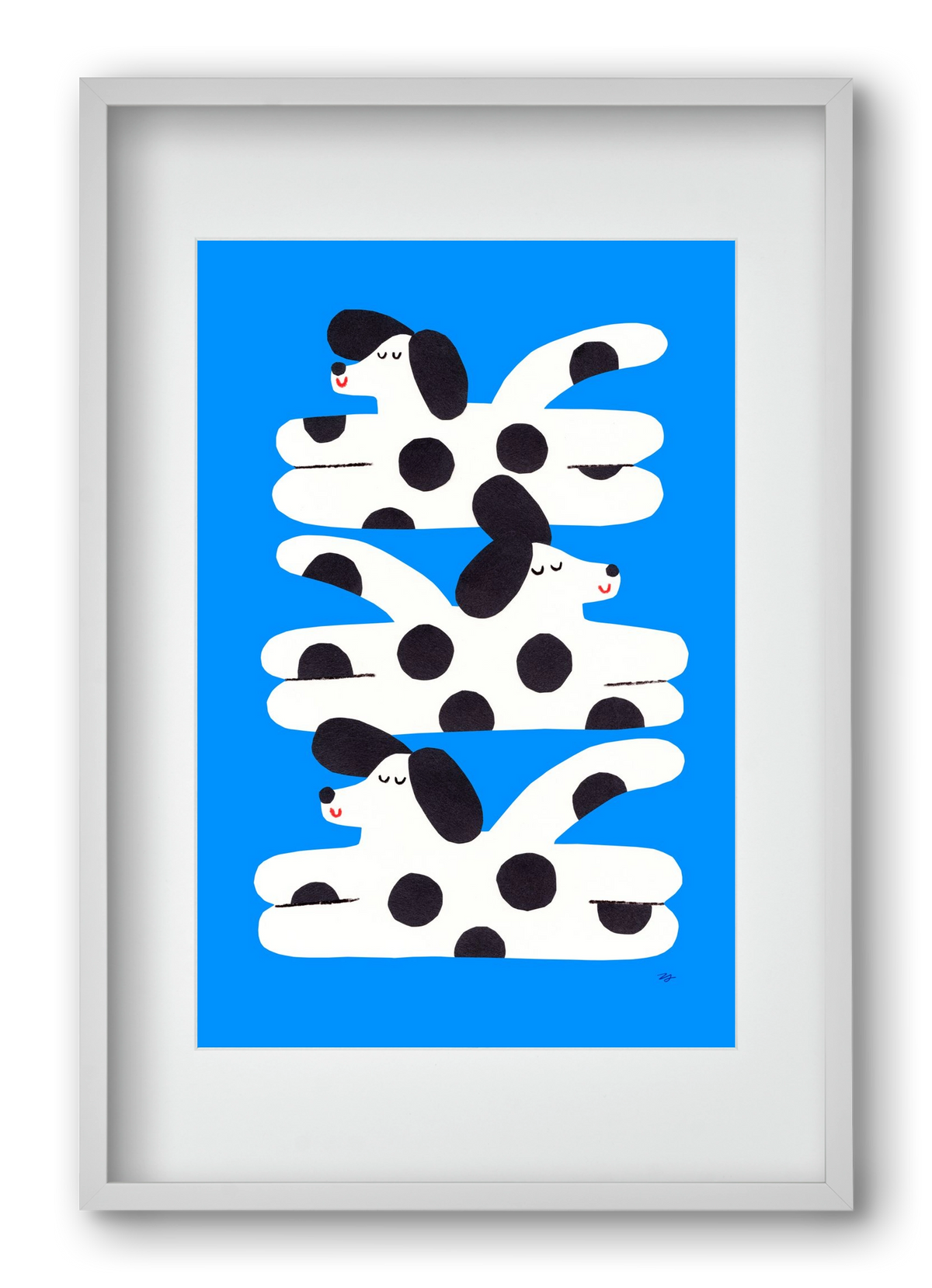 Spotted Dog, 40x60 cm (30x45 cm), Fehér keret, paszpartuval