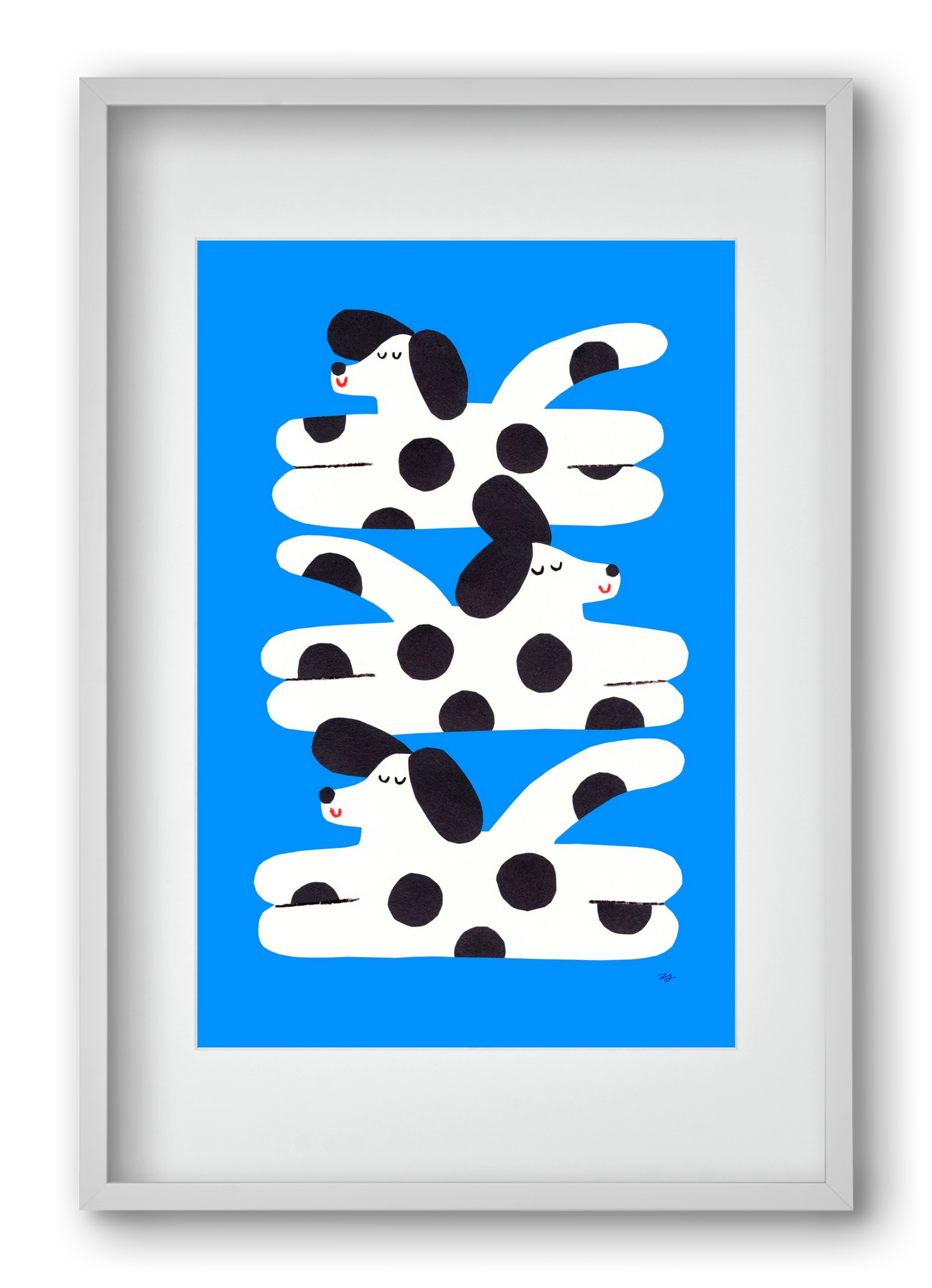 Spotted Dog, 40x60 cm (30x45 cm), Fehér keret, paszpartuval