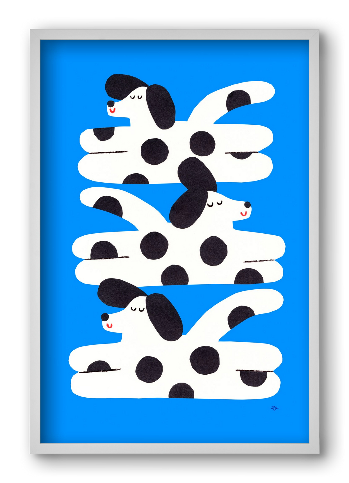 Spotted Dog, 40x60 cm (40x60 cm), Fehér keret