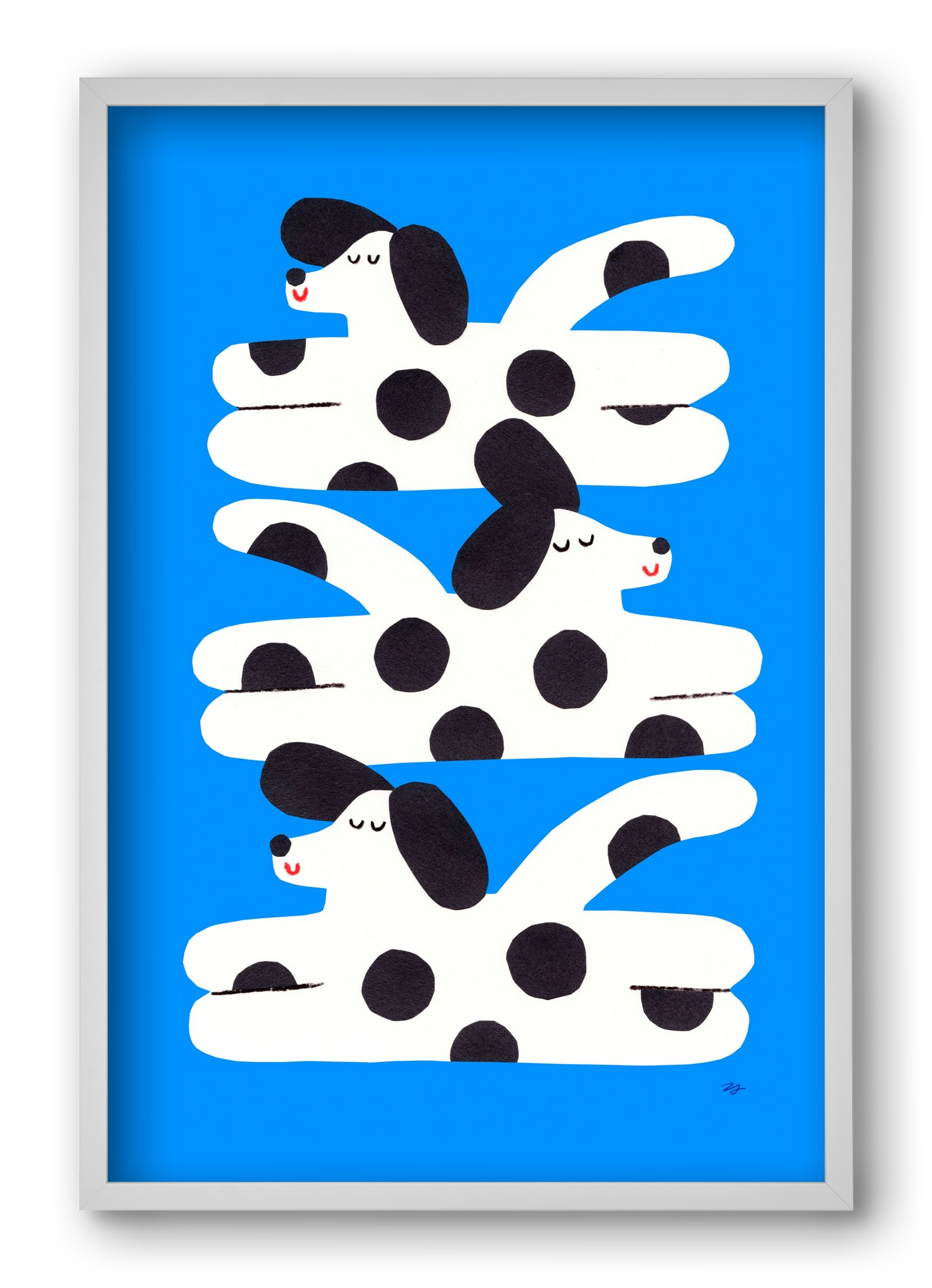 Spotted Dog, 40x60 cm (40x60 cm), Fehér keret