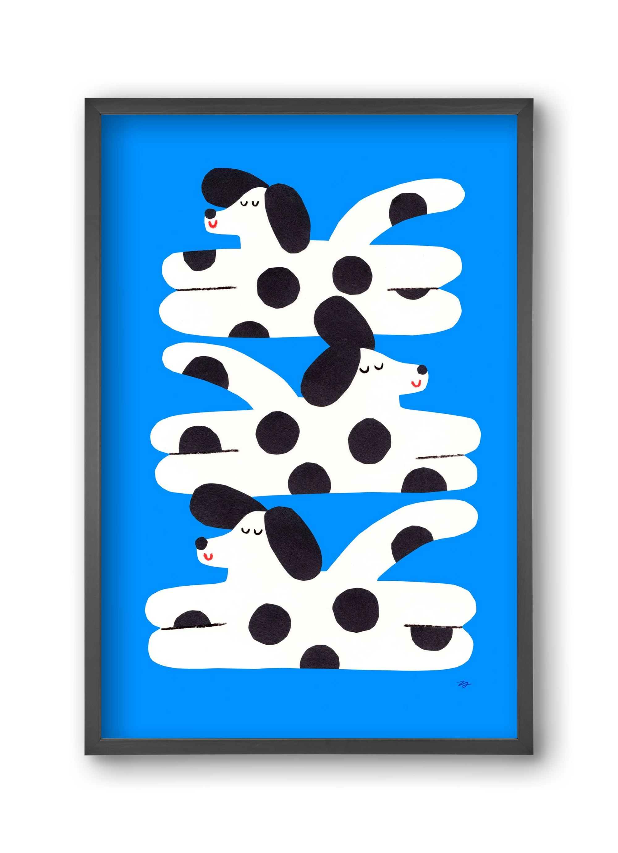 Spotted Dog, 30x45 cm (30x45 cm), Fekete keret