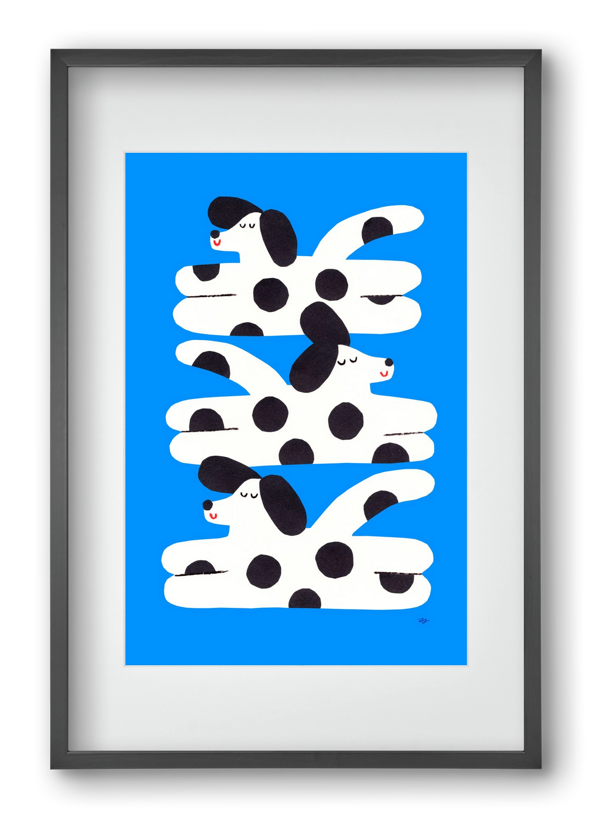 Spotted Dog, 40x60 cm (30x45 cm), Fekete keret, paszpartuval