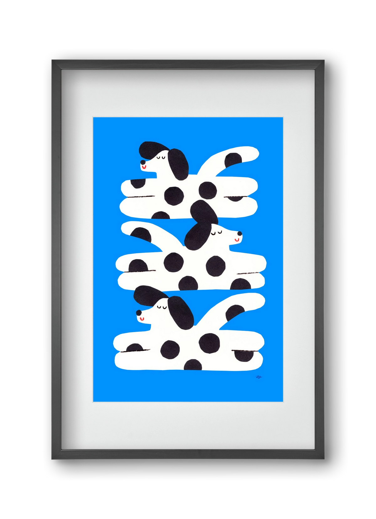 Spotted Dog, 30x45 cm (20x30 cm), Fekete keret, paszpartuval