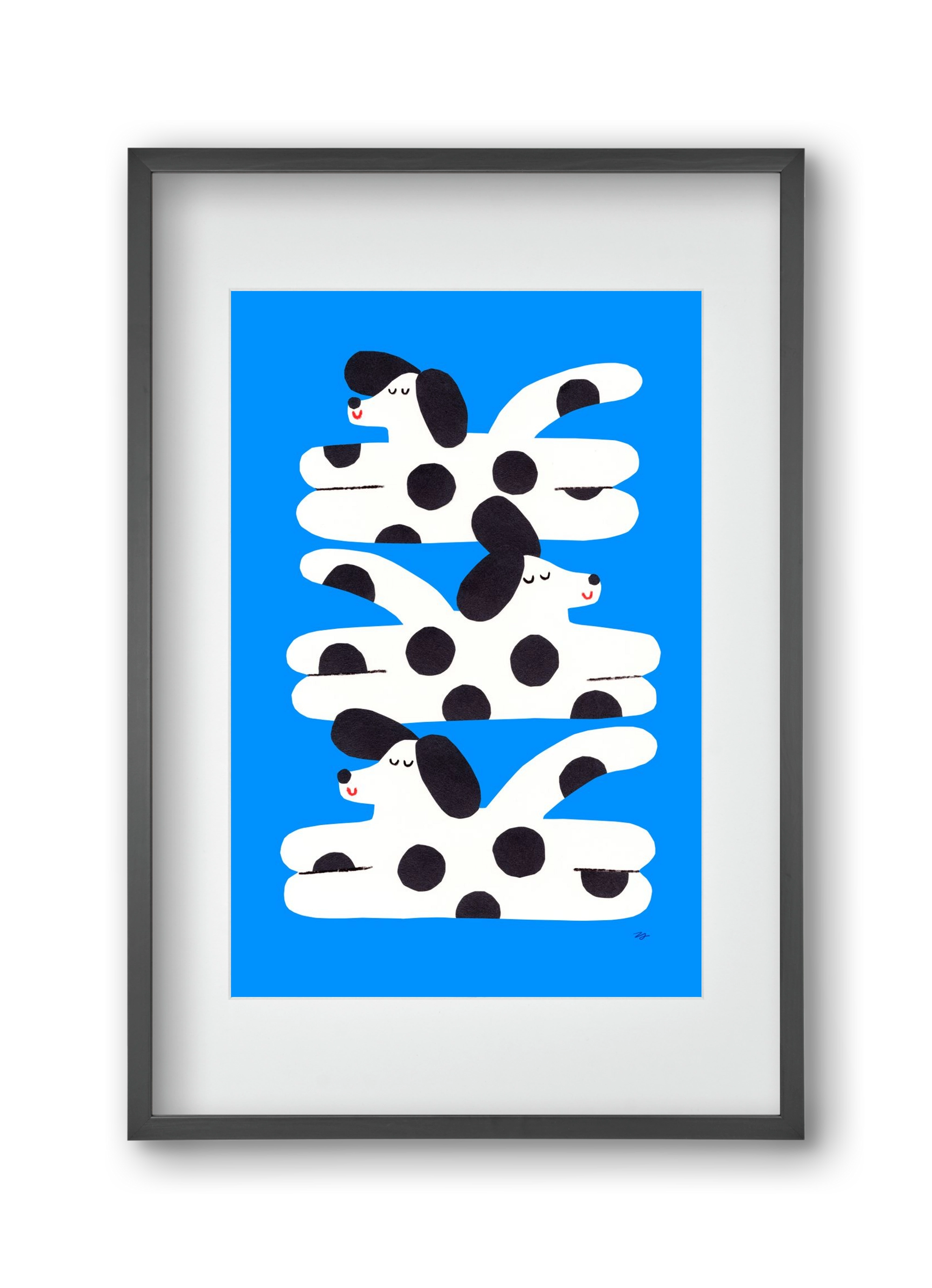 Spotted Dog, 30x45 cm (20x30 cm), Fekete keret, paszpartuval