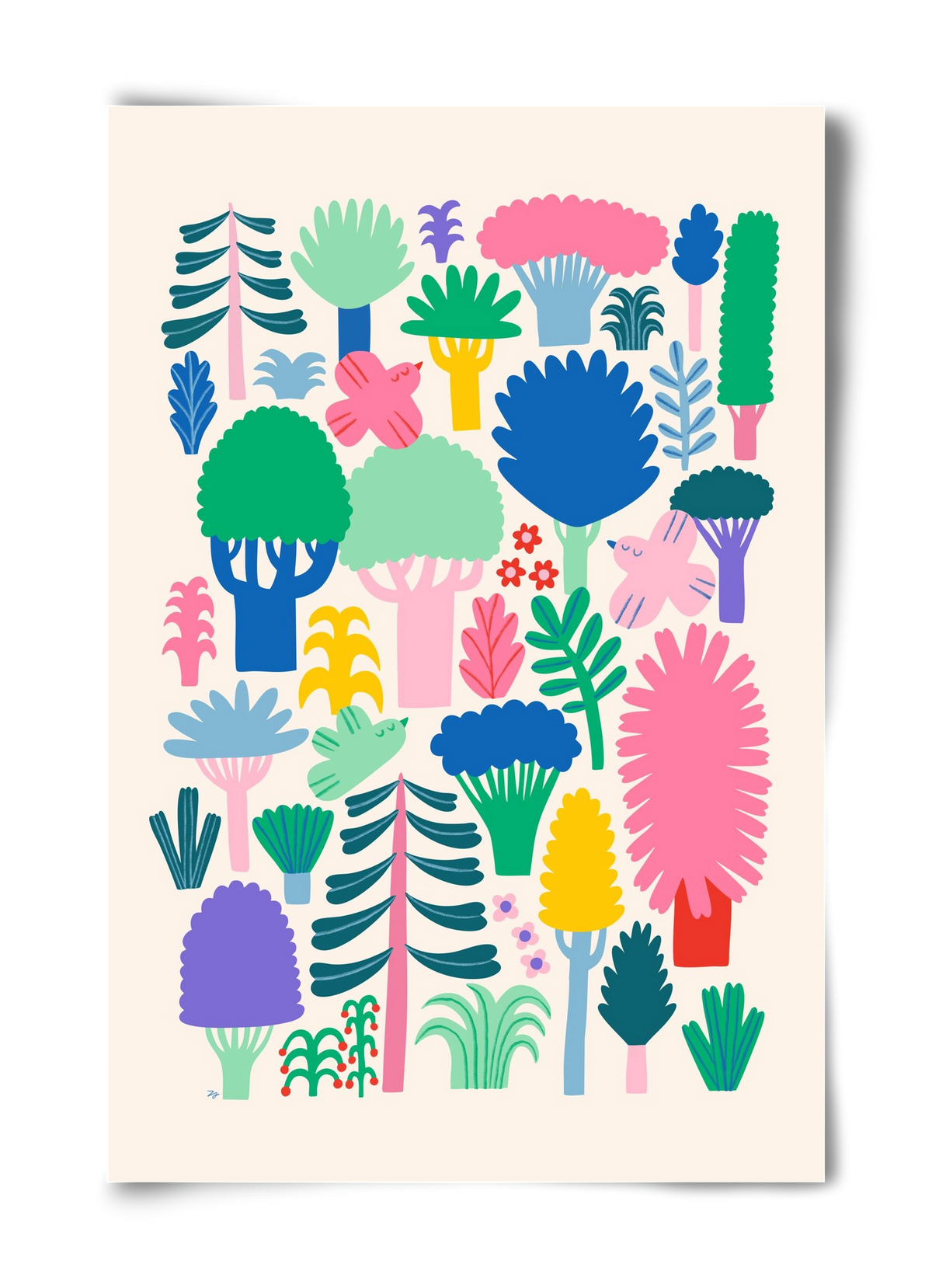 Colorful Forest, 40x60 cm, Keret nélkül